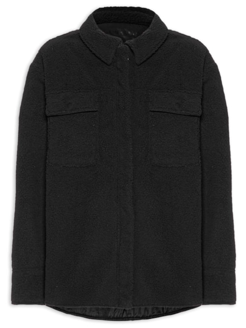 Jaqueta Feminina Oversized Montanhismo Double Face - Preto
