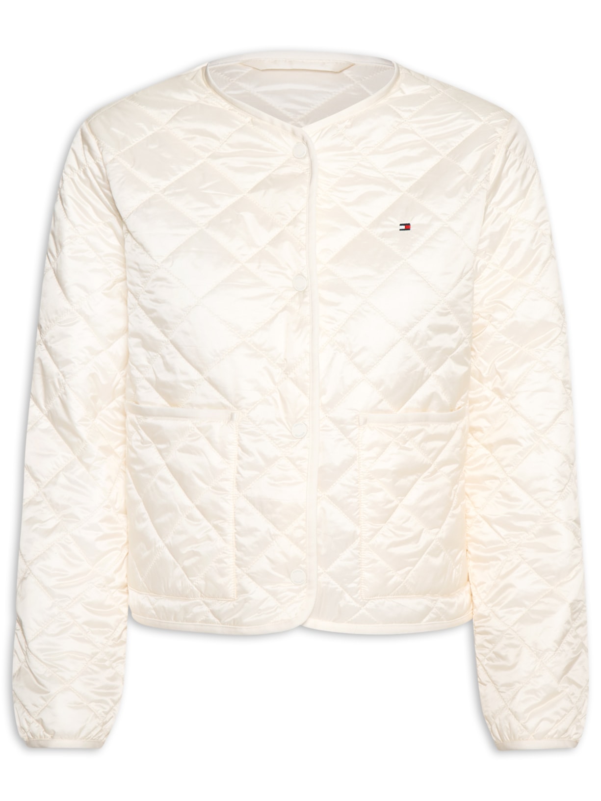 Jaqueta Feminina Padded Quilted Off White Tommy Hilfiger