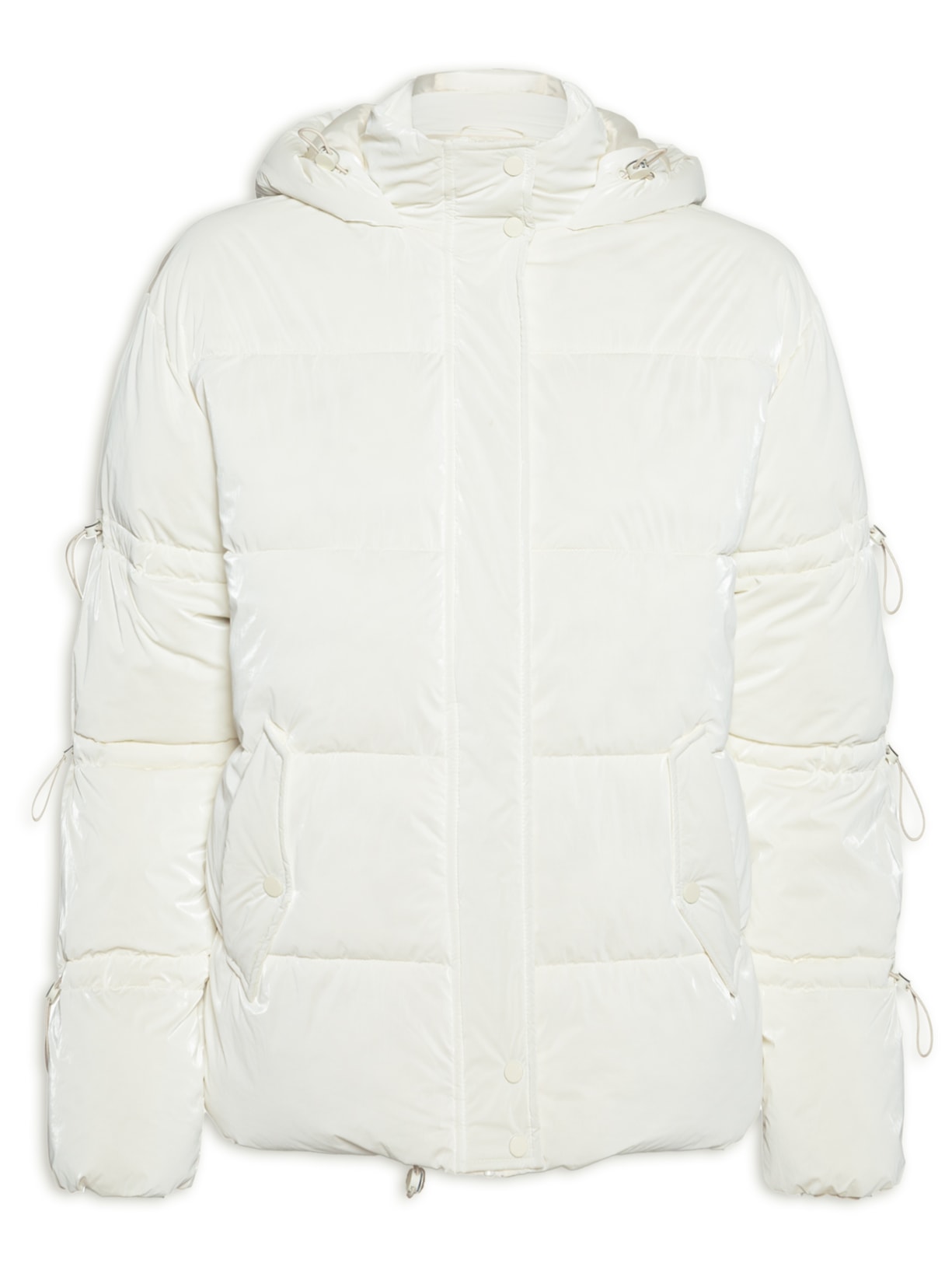 Jaqueta Feminina Padding Stopper Manga - Branco