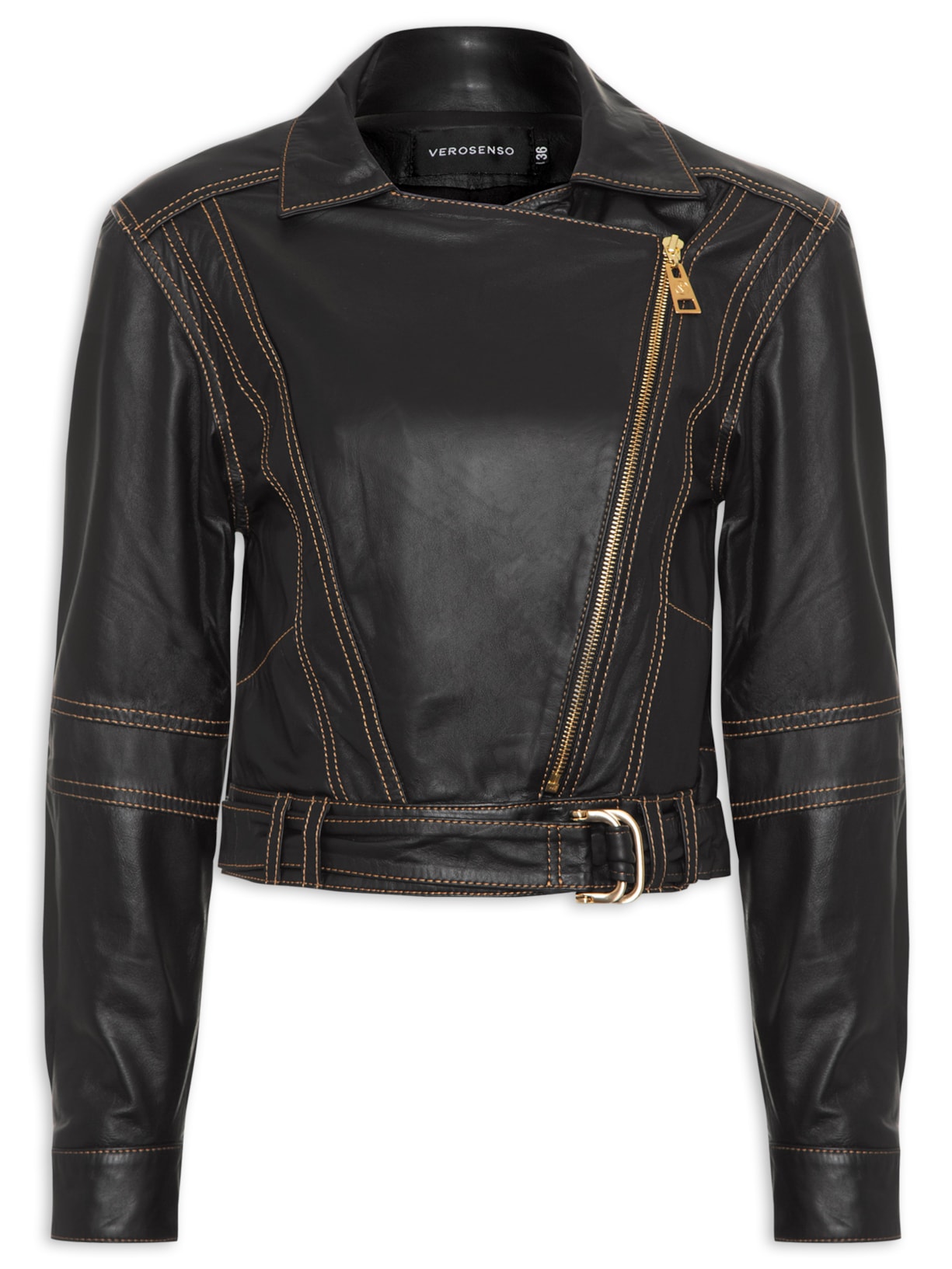 Jaqueta Feminina Perfecto Pesponto - Preto