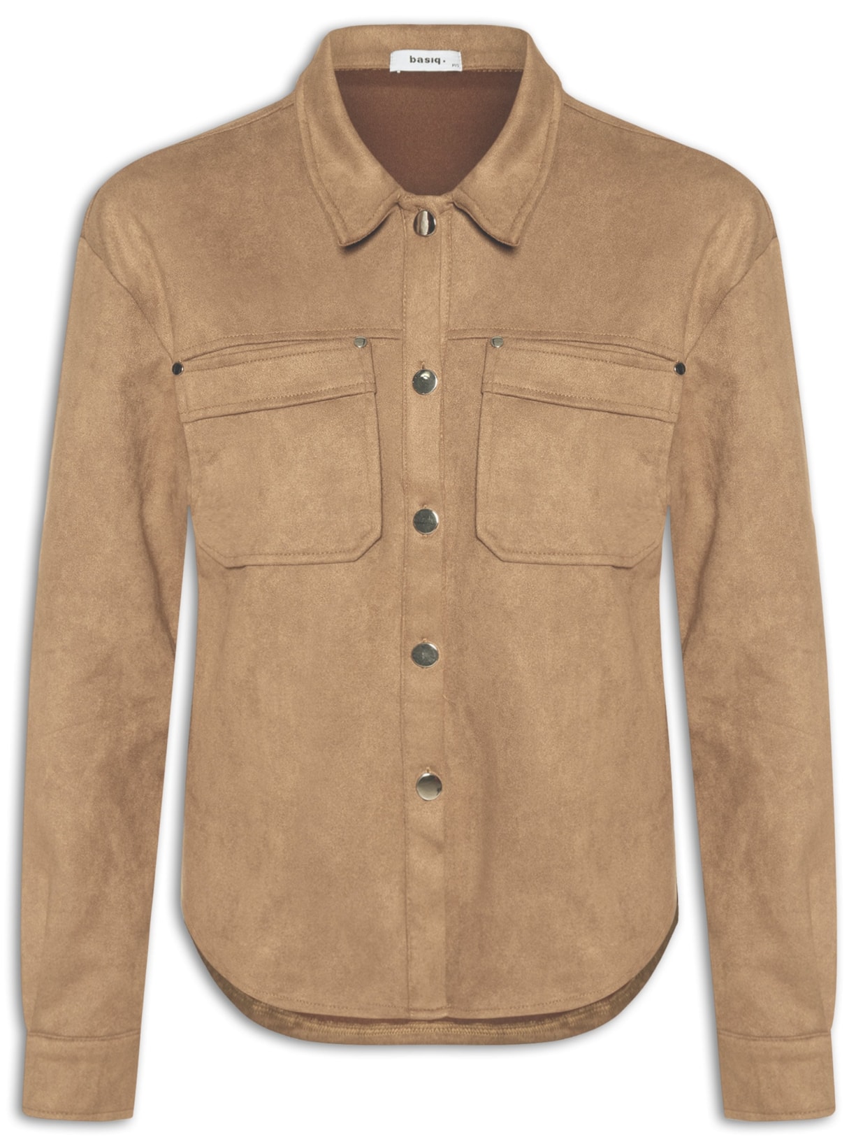 Jaqueta Feminina Pesada Bolsos Frontais - Marrom