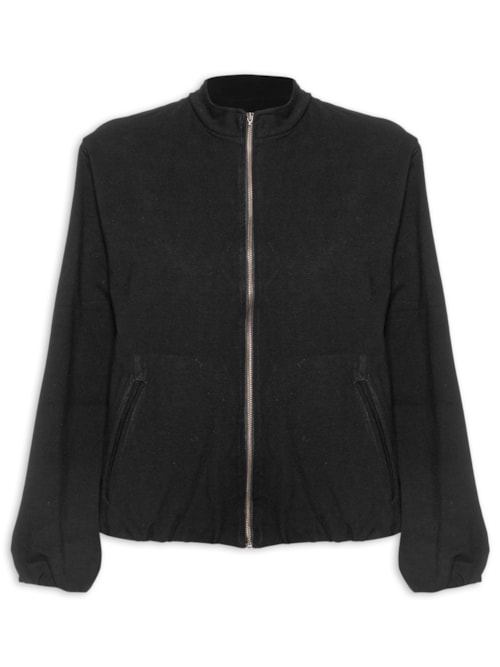 Jaqueta Feminina Pesponto - Preto