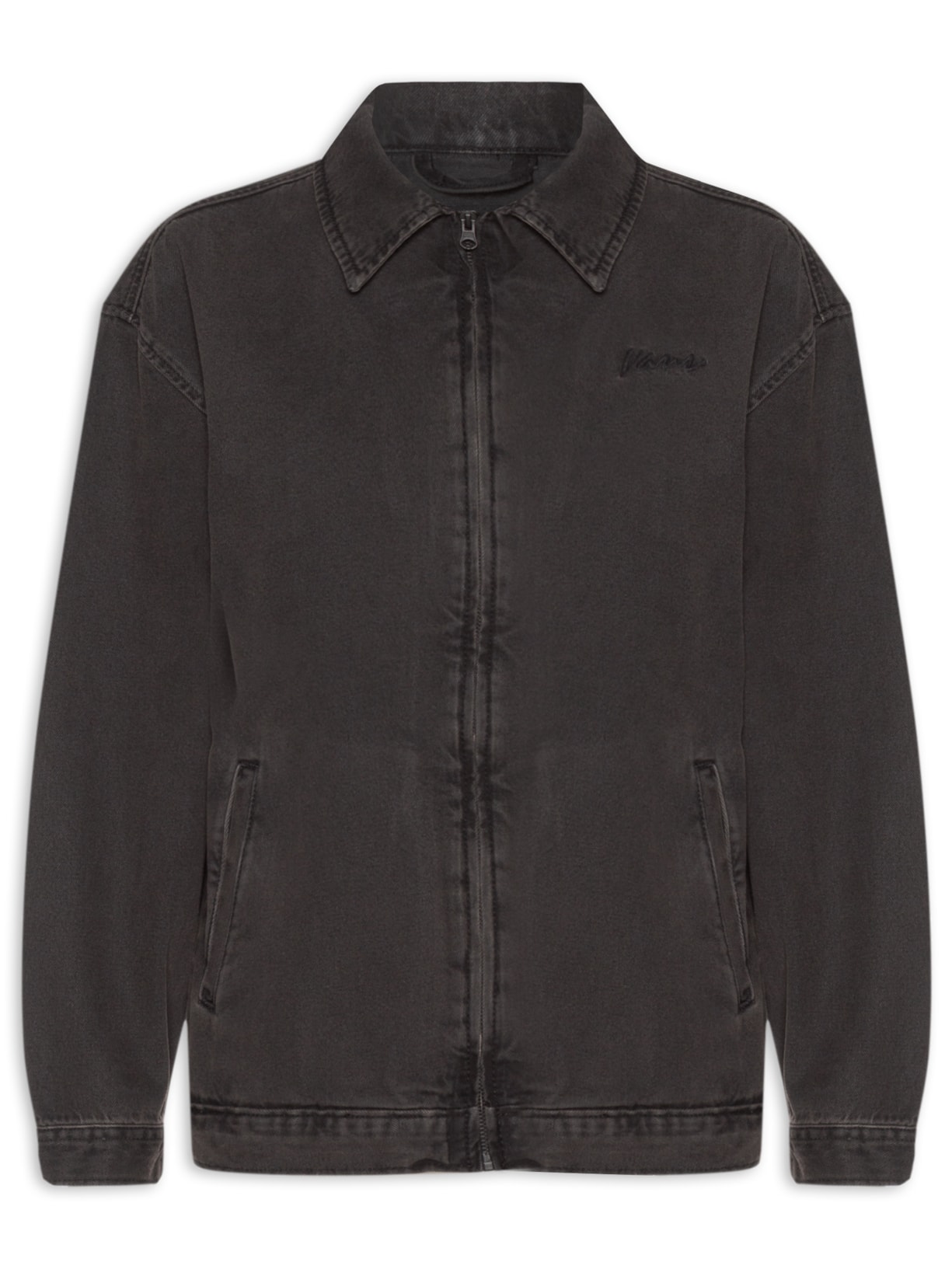 Jaqueta Feminina Pitstop Denim Metal Station - Preto