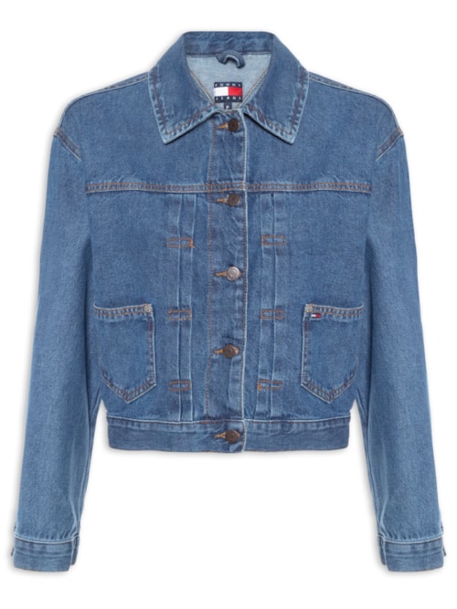 Jaqueta Feminina Pleated - Azul