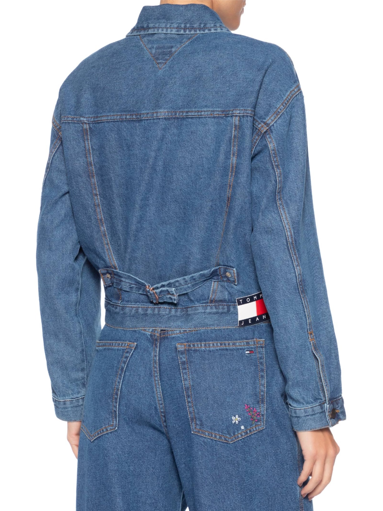 Jaqueta Feminina Pleated Azul Tommy Jeans