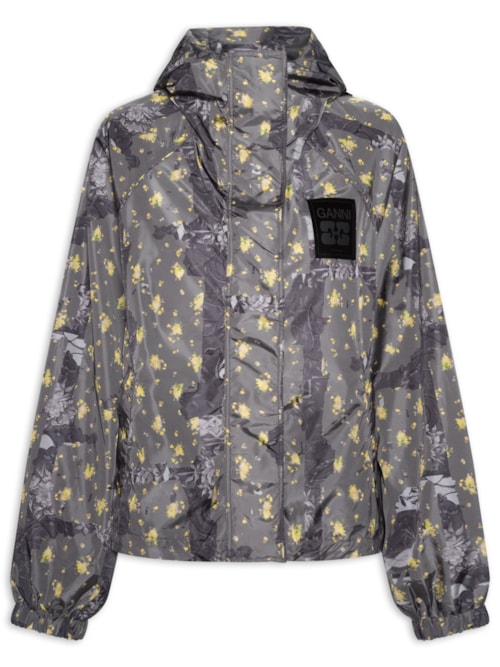 Jaqueta Feminina Printed Flyweight Nylon Hooded Printed - Verde