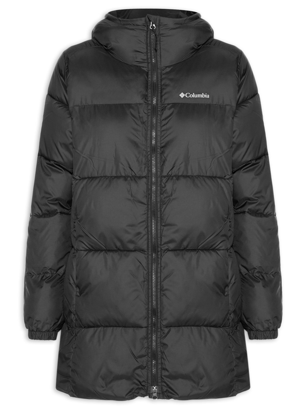 Jaqueta Feminina Puffect II Mid Hooded Preto Columbia