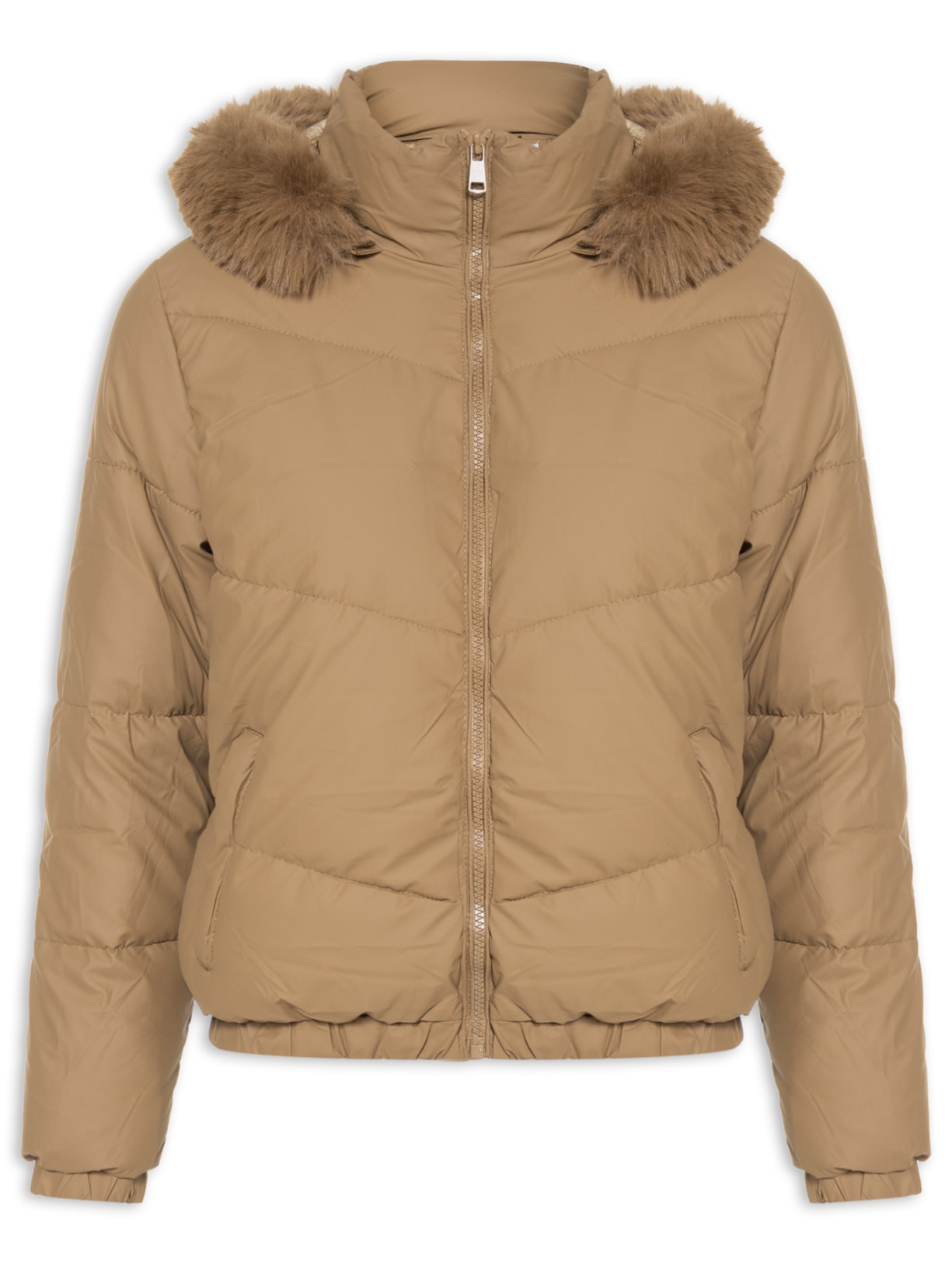 Jaqueta Feminina Puffer - Bege