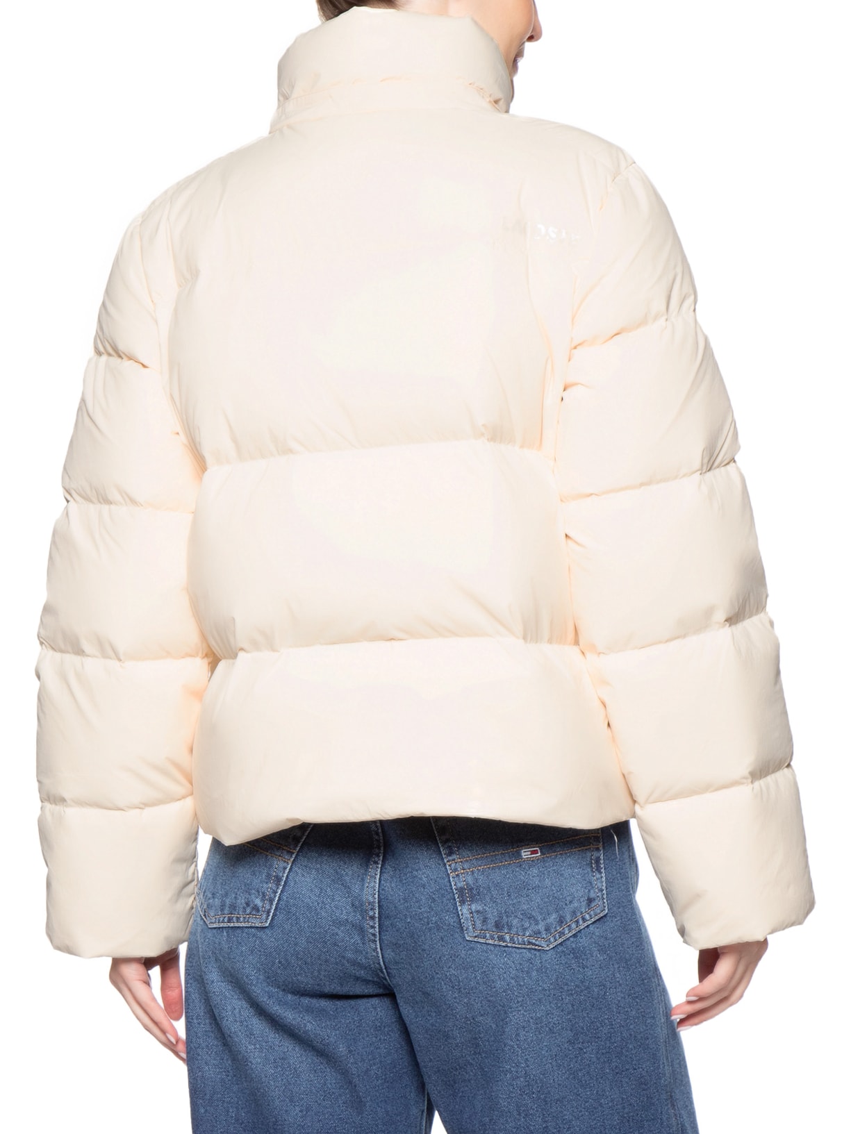 Jaqueta Feminina Puffer Com Capuz Bege Lacoste