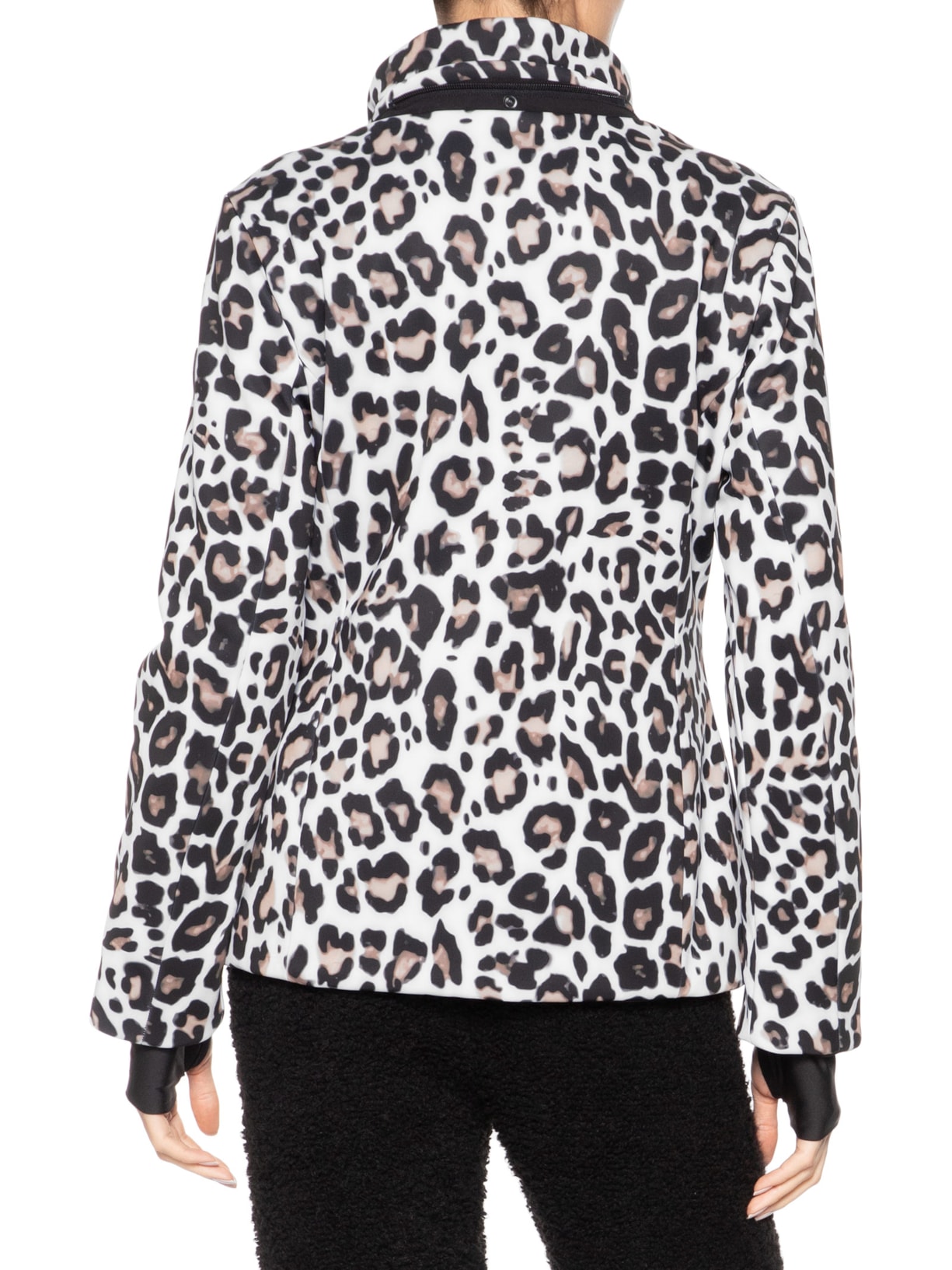 Jaqueta Feminina Puffer Estampada Com Capuz Branco Ea7 Emporio Armani