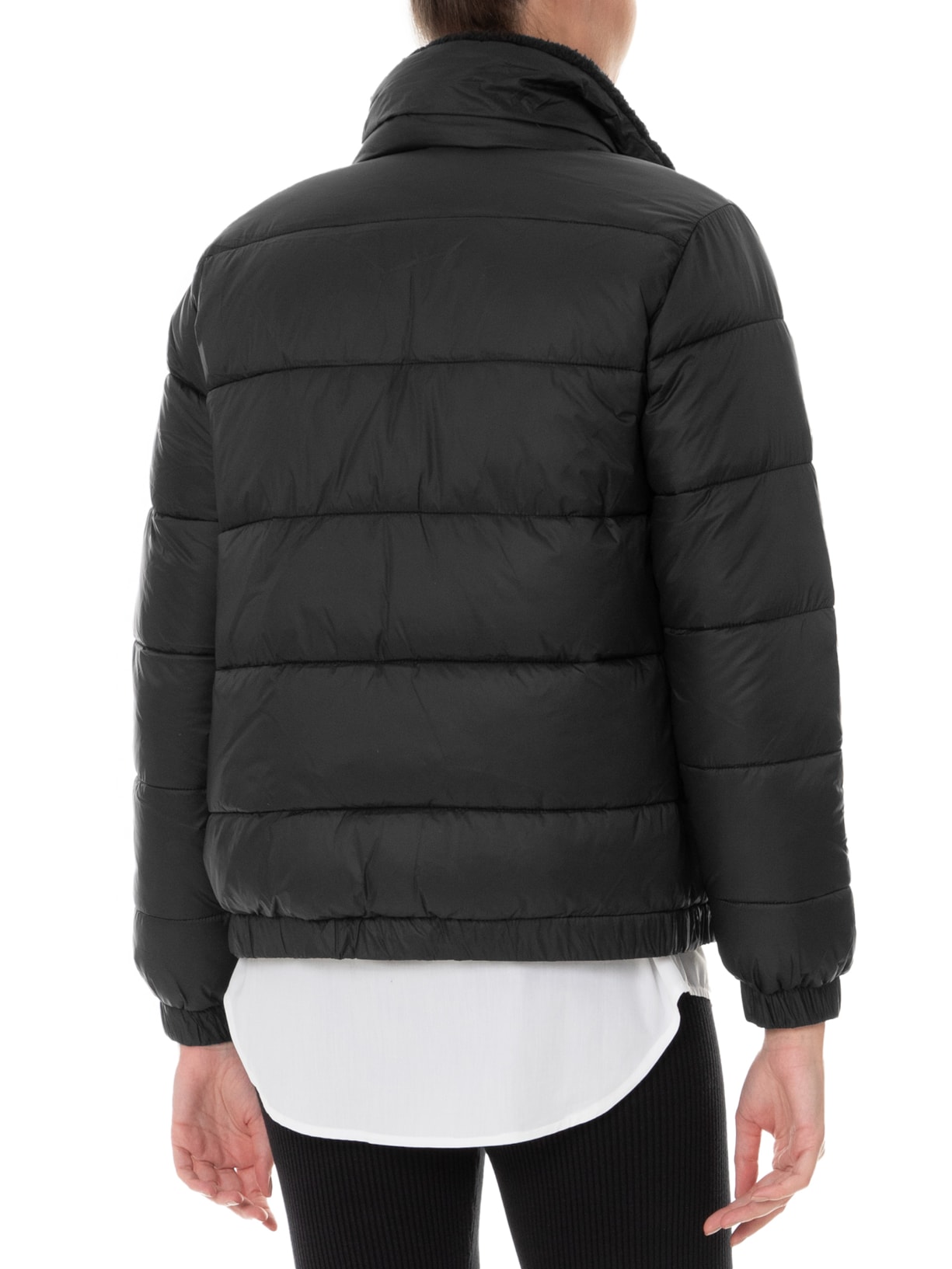 Jaqueta Feminina Puffer Pelucia Preto Market 33