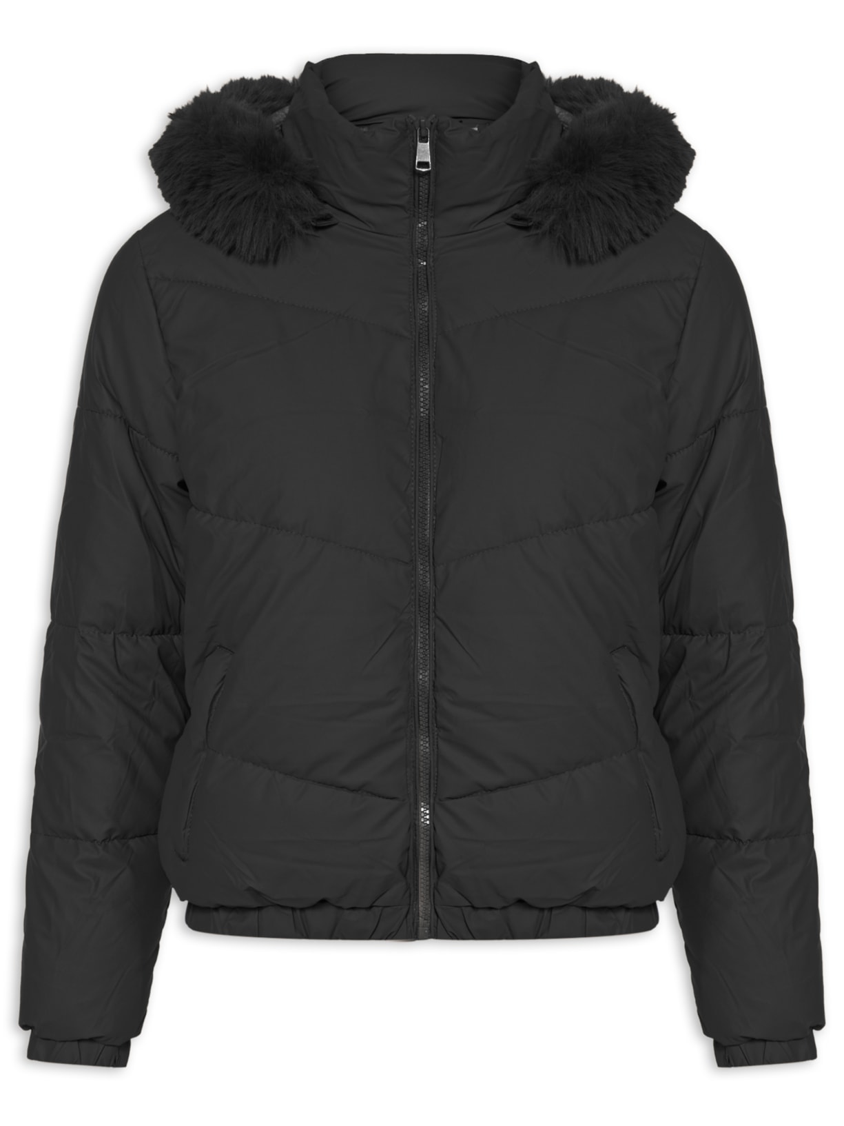 Jaqueta Feminina Puffer - Preto