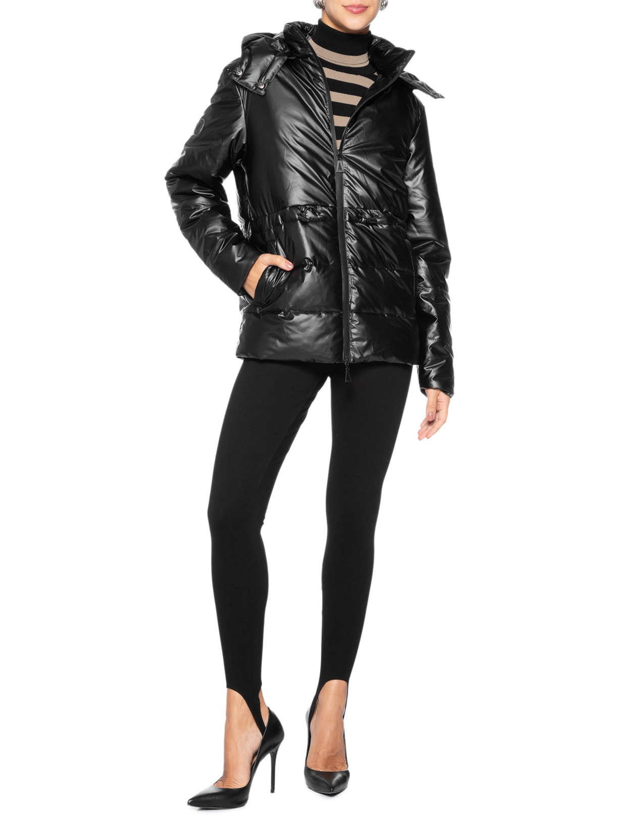 Jaqueta Feminina Puffer Preto Animale Jeans
