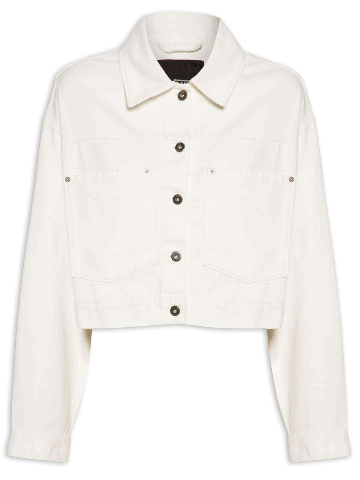 Jaqueta Feminina Raynes Crop Trucker - Branco