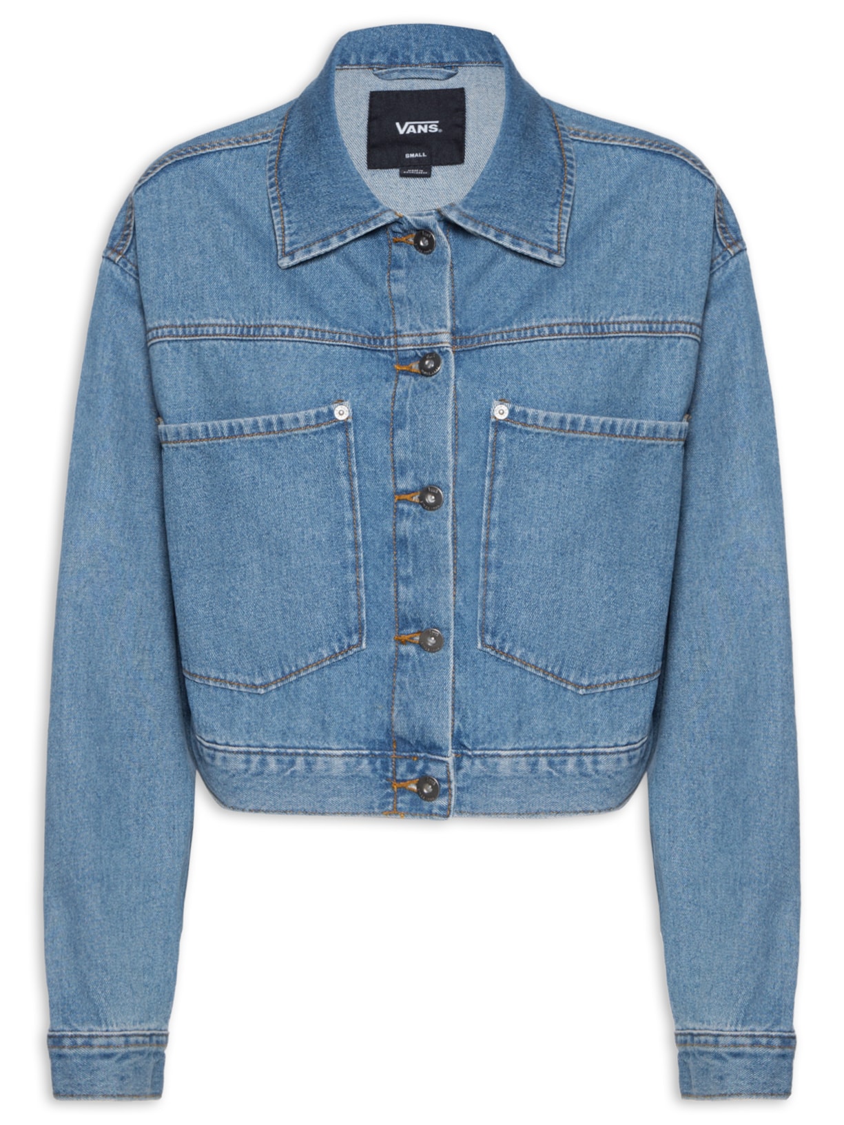 Jaqueta Feminina Raynes Denim Crop - Azul