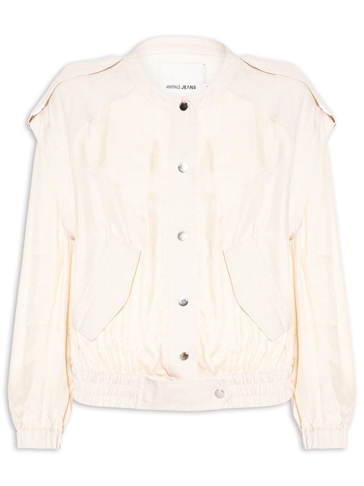 Jaqueta Feminina Recortes Tess Off White Animale Jeans