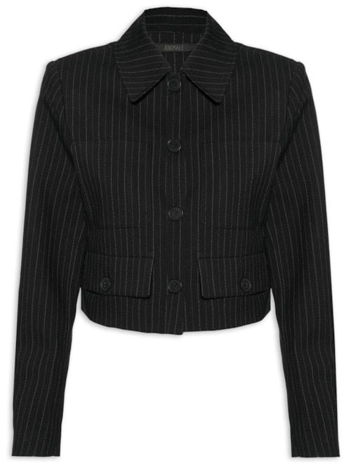 Jaqueta Feminina Riscas - Preto