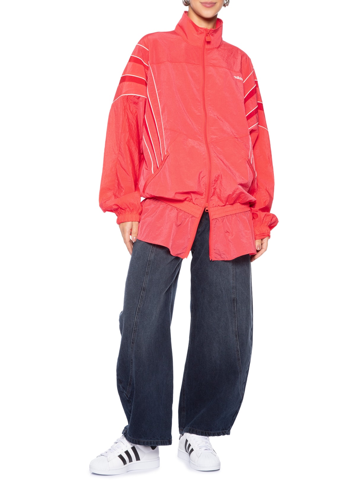 Jaqueta Feminina Santiago Woven TT Vermelho Adidas Originals