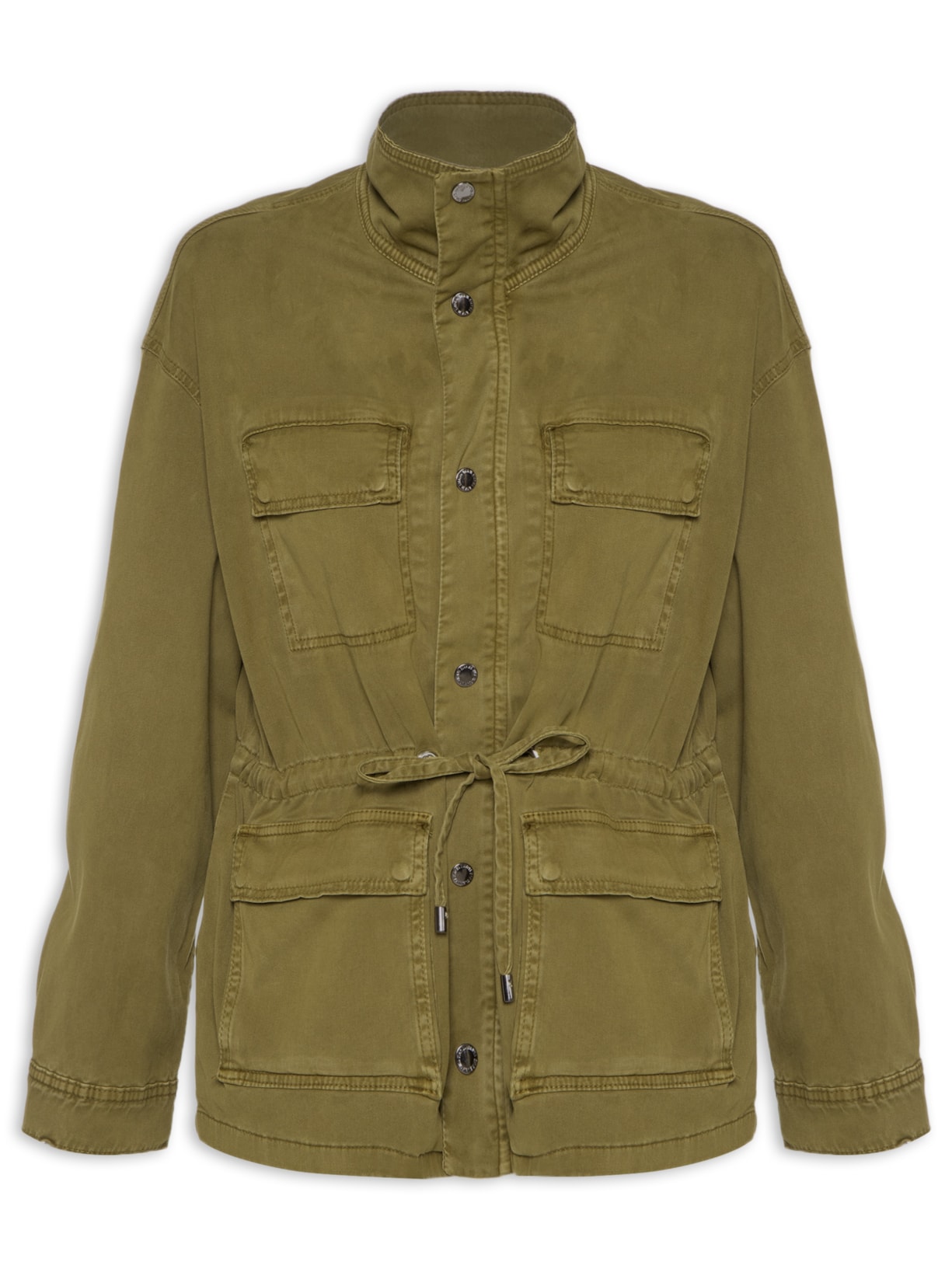 Jaqueta Feminina Sarja Ampla Stoned - Verde