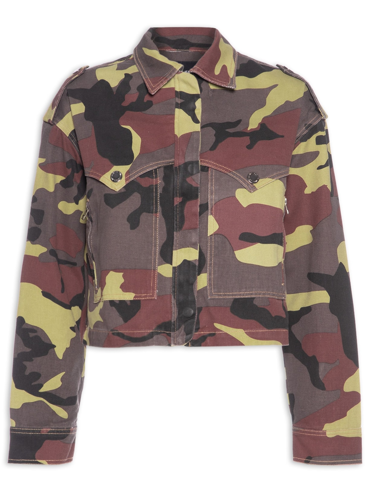 Jaqueta Feminina Sarja Camuflada - Verde