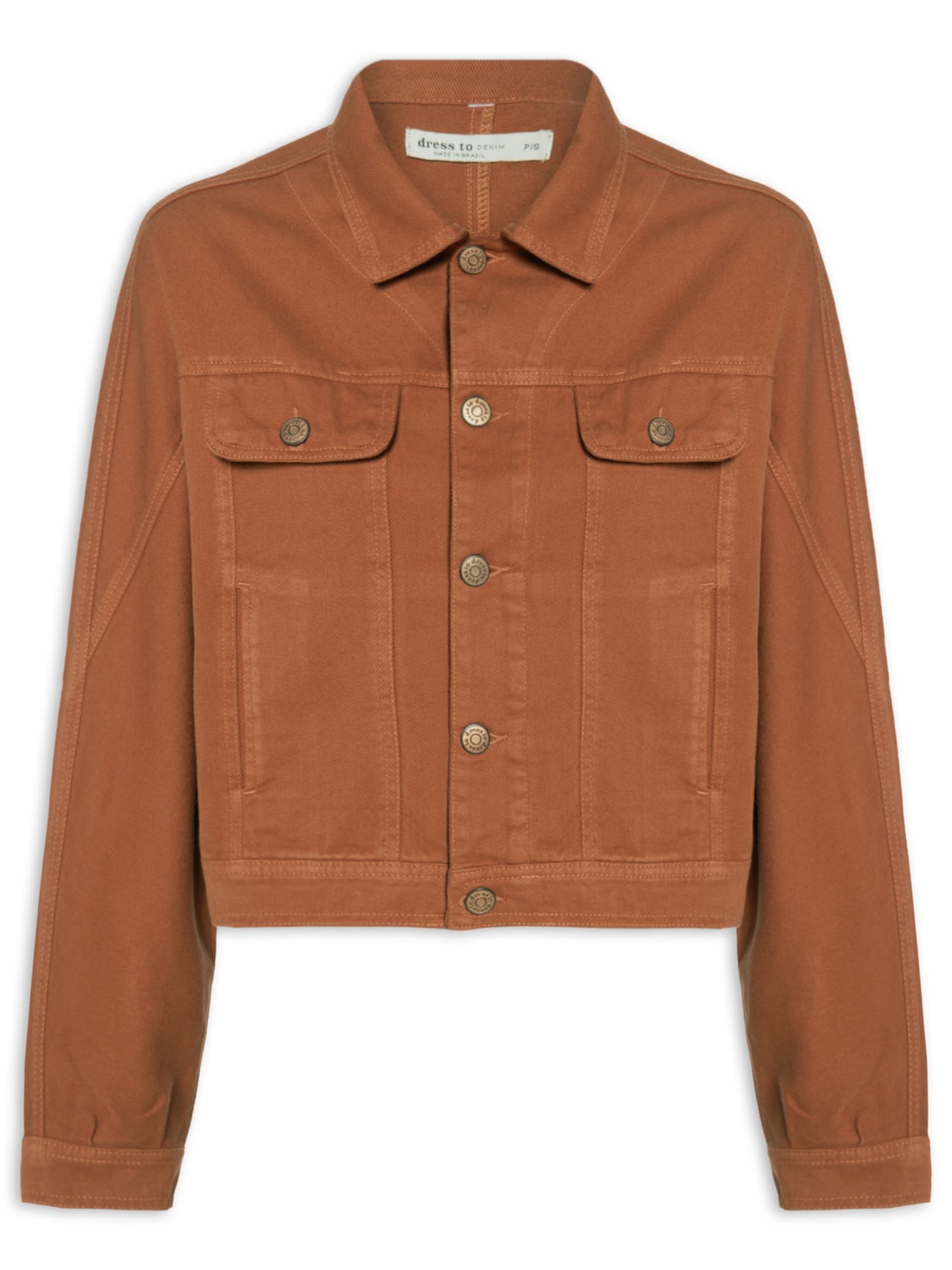 Jaqueta Feminina Sarja Color - Marrom