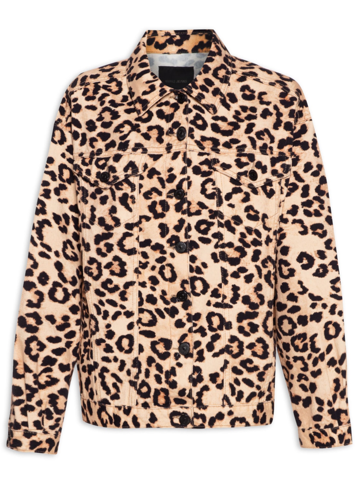 Jaqueta Feminina Sarja Estampa Onça - Animal Print