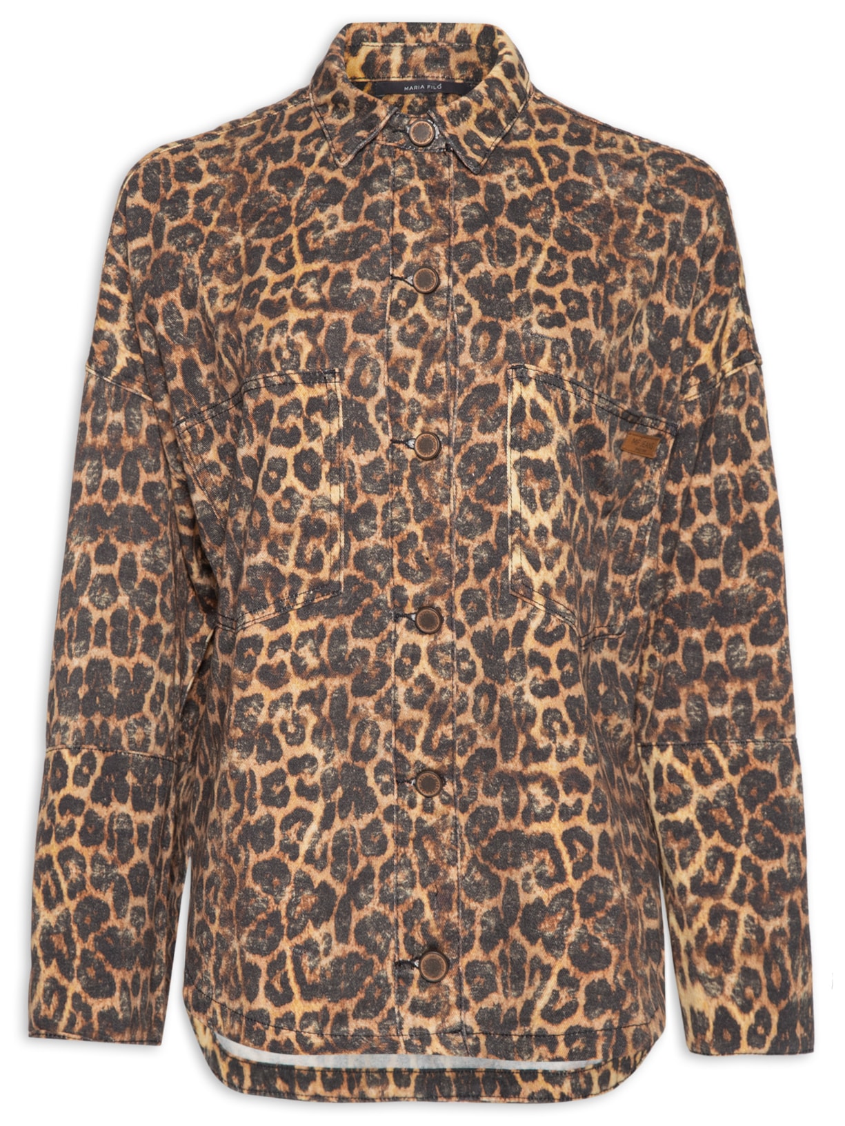 Jaqueta Feminina Sarja Estampa Onça - Animal Print