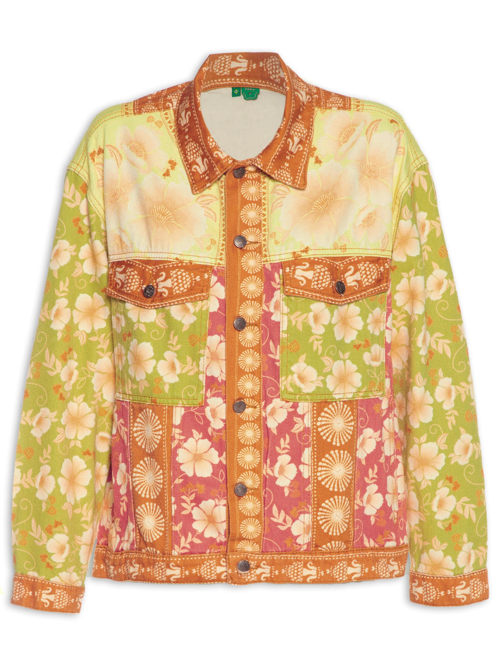 ジャケット・アウター deres 22nd parisienne jacket Flore Farm - Jaqueta Feminina Sarja Floral Veraneio Engenharia - Marrom