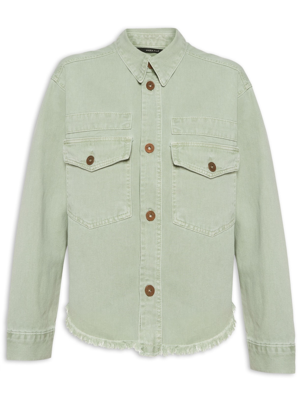 Jaqueta Feminina Sarja Fraldada Color - Verde