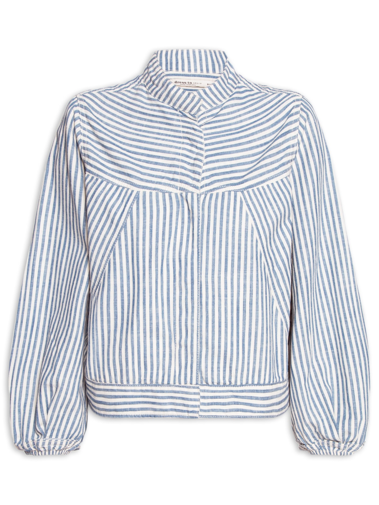 Jaqueta Feminina Sarja Mix Alfaiataria - Azul