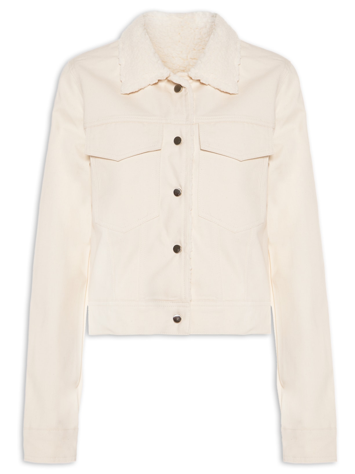 Jaqueta Feminina Sarja Pelinho - Bege