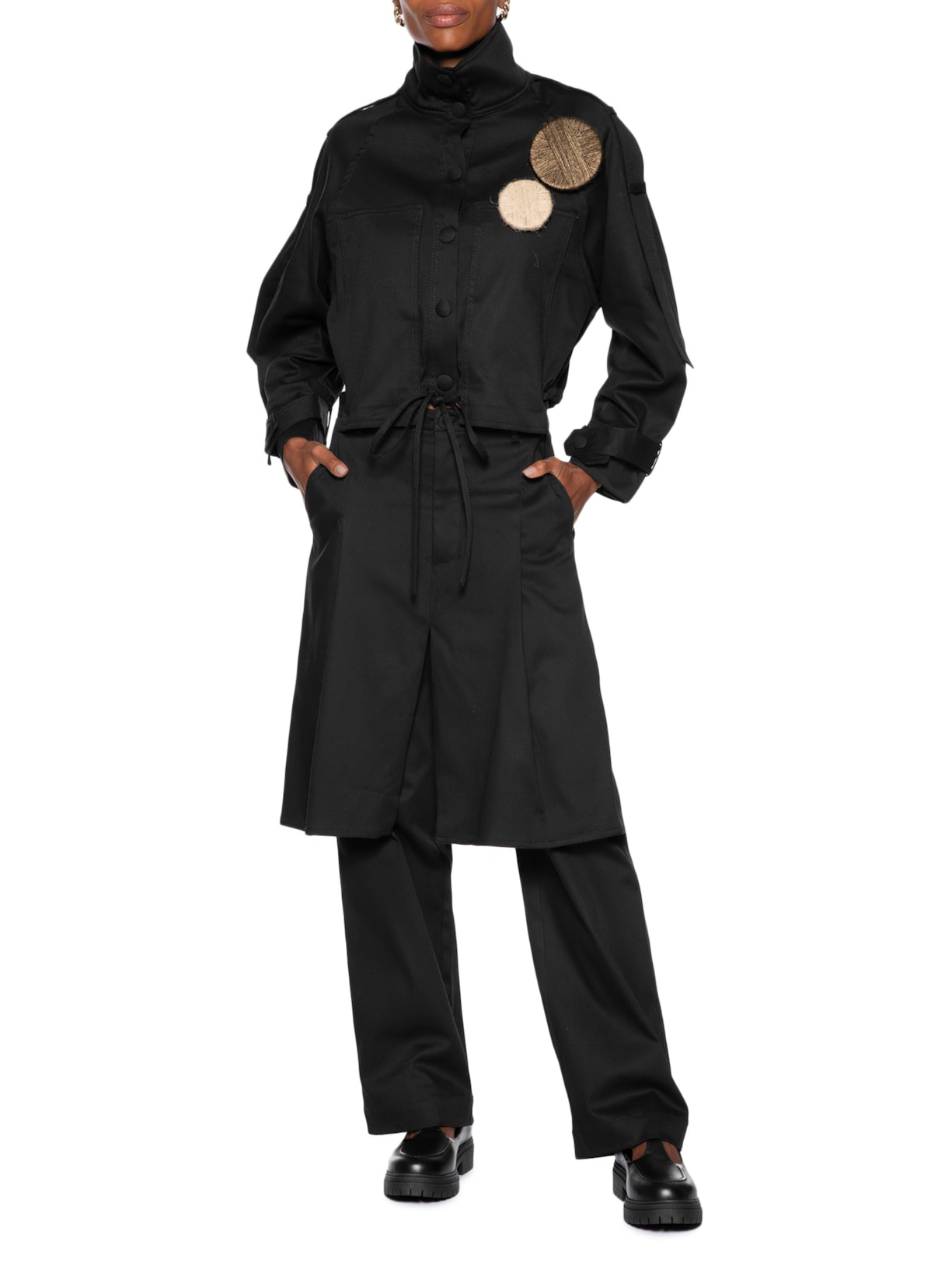 Jaqueta Feminina Sarja Preto Coven