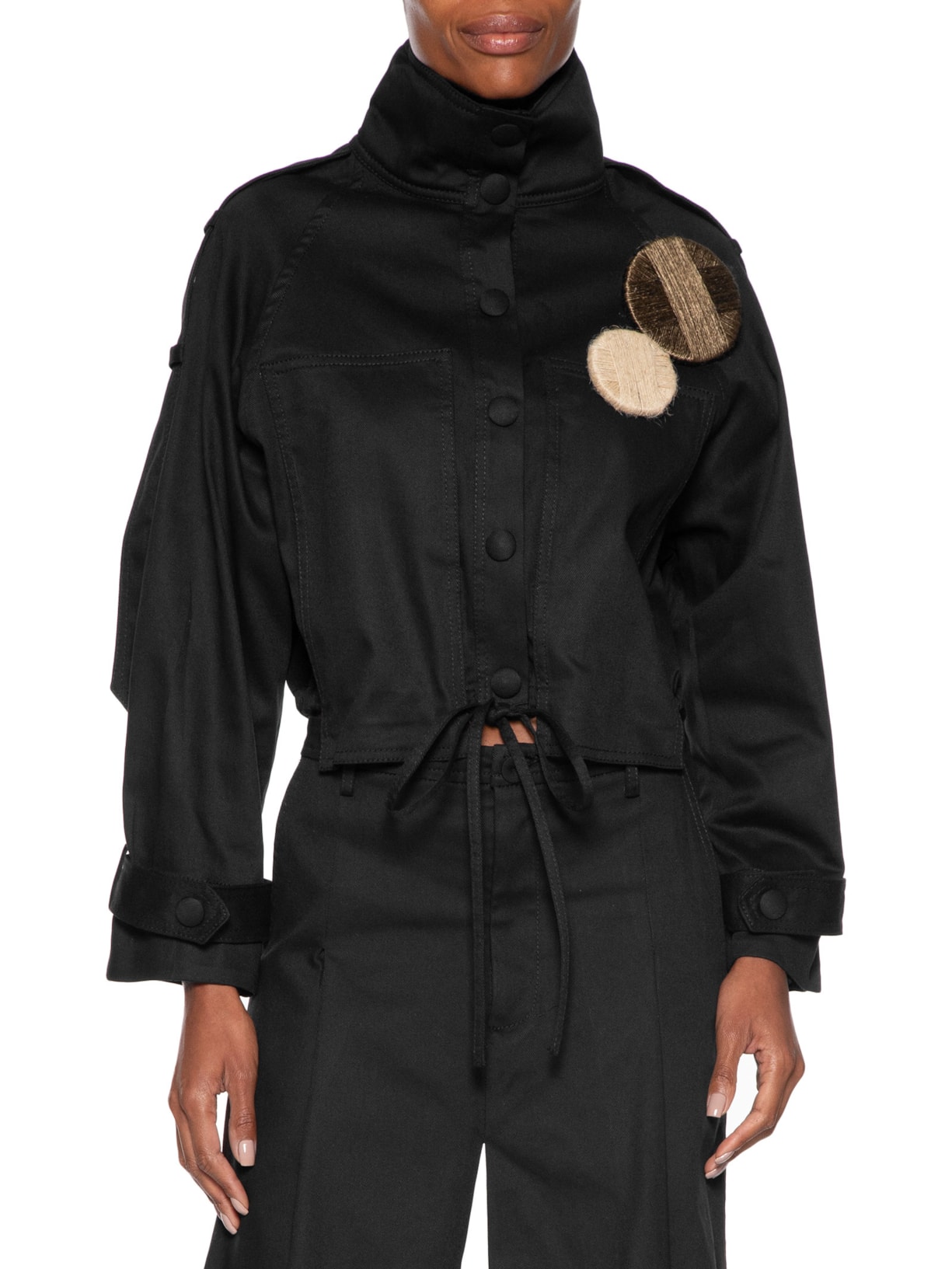 Jaqueta Feminina Sarja Preto Coven