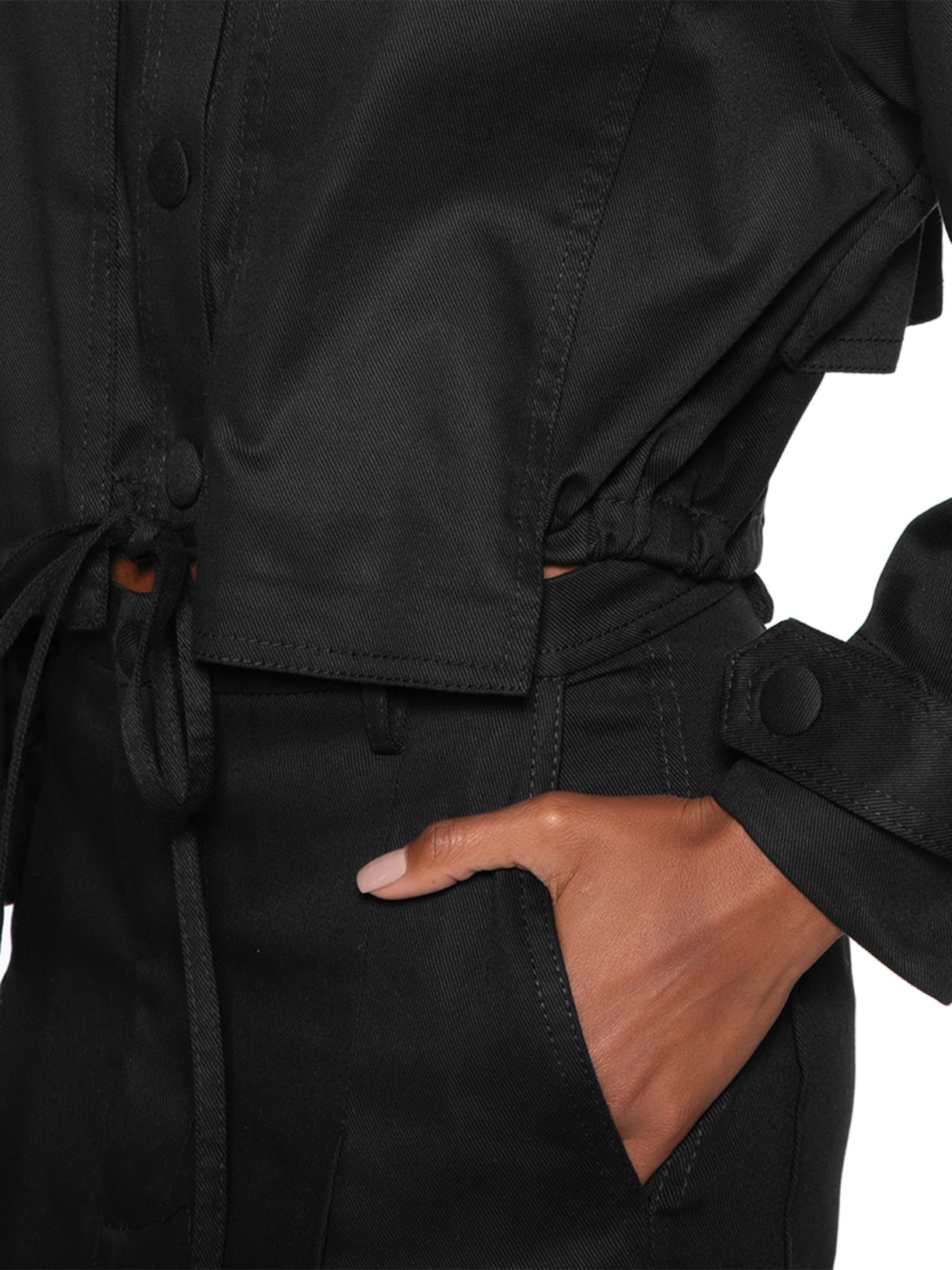 Jaqueta Feminina Sarja Preto Coven