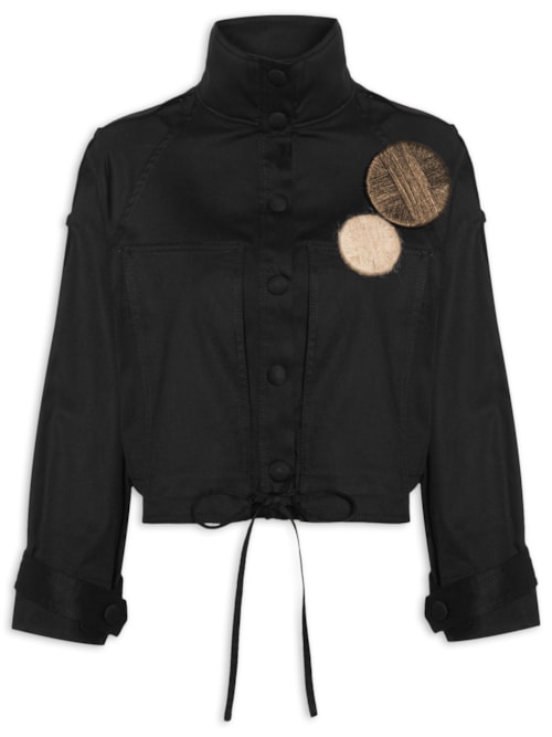 Jaqueta Feminina Sarja - Preto