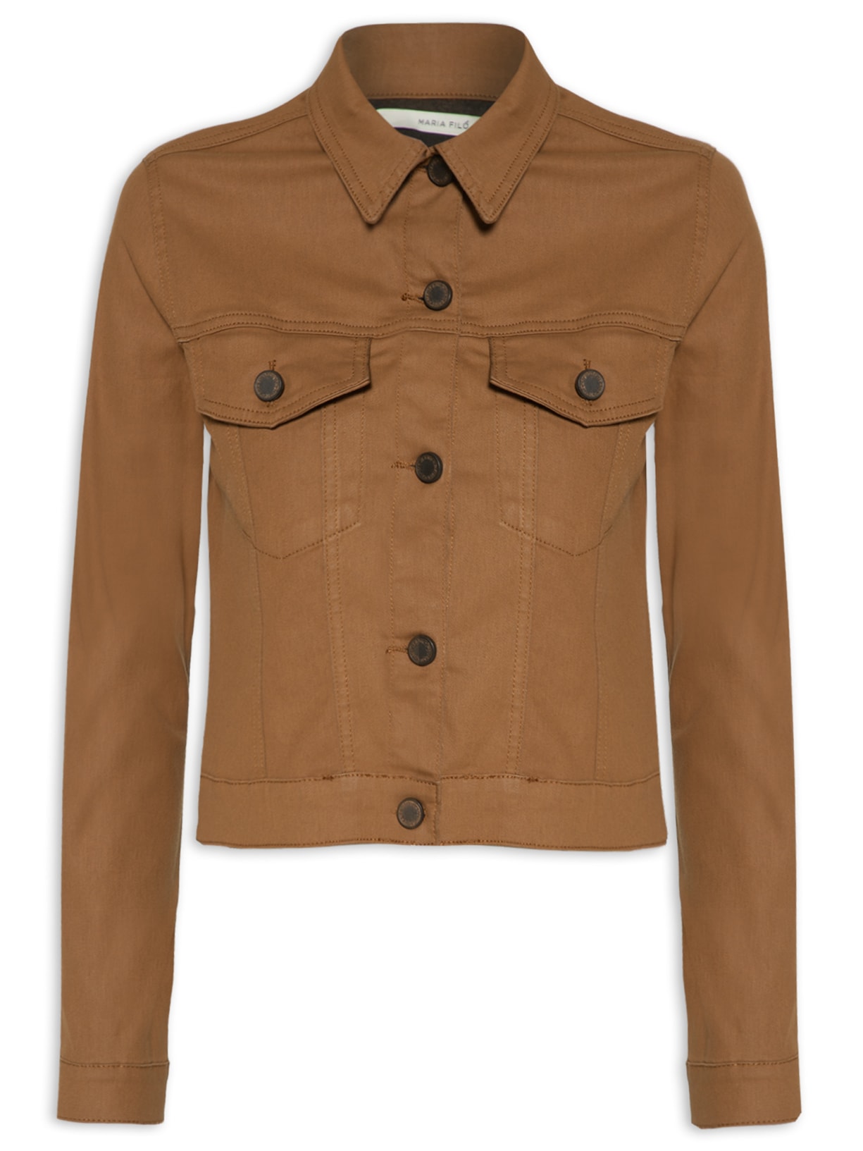 Jaqueta Feminina Sarja Resinada - Marrom