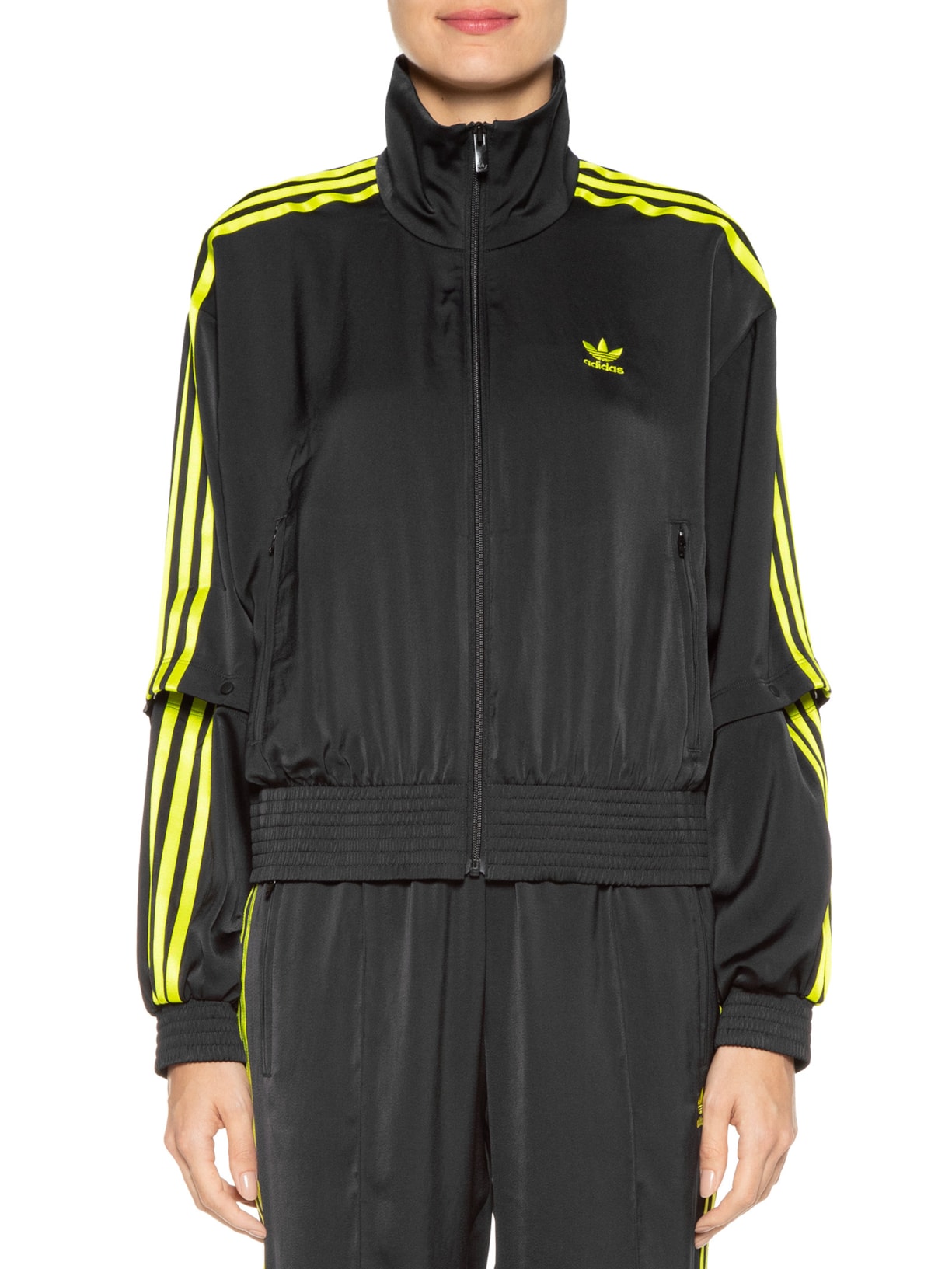 Adidas Originals Jaqueta Feminina Satim Fb Tt Preto