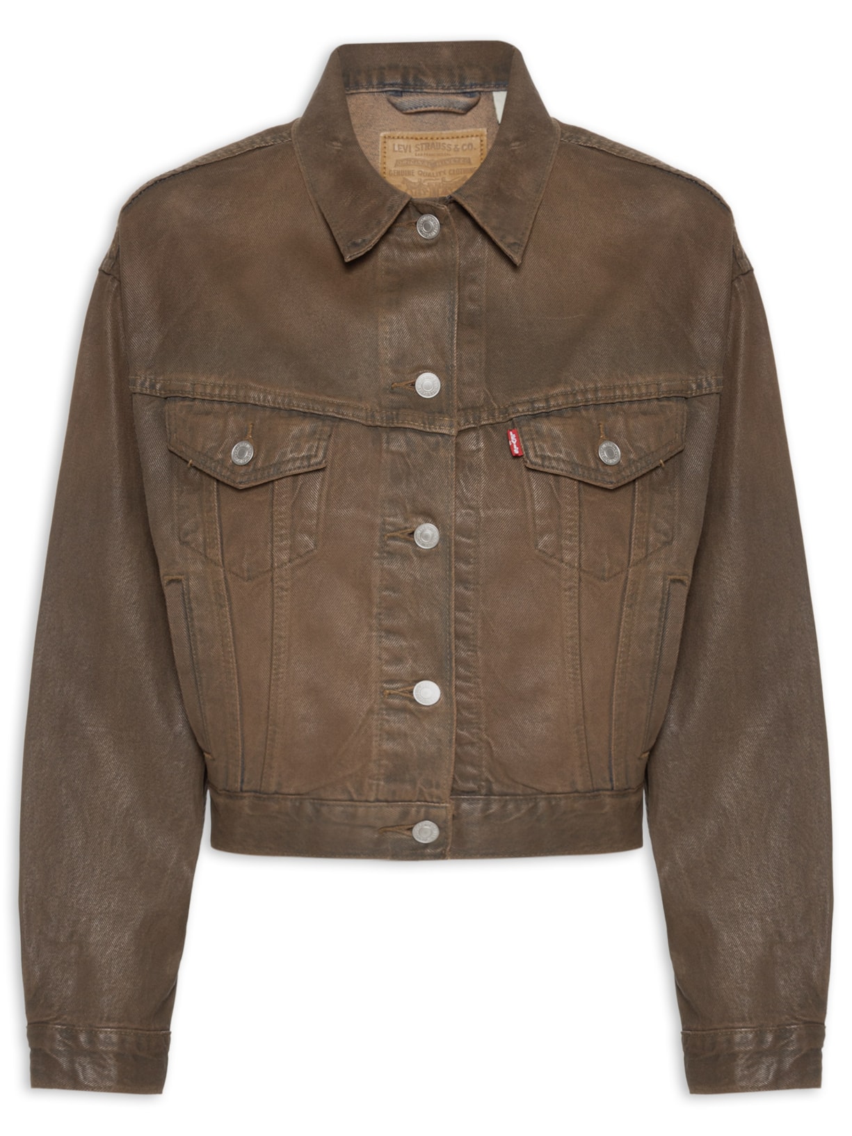 Jaqueta Feminina Shrunken 90S Trucker - Marrom