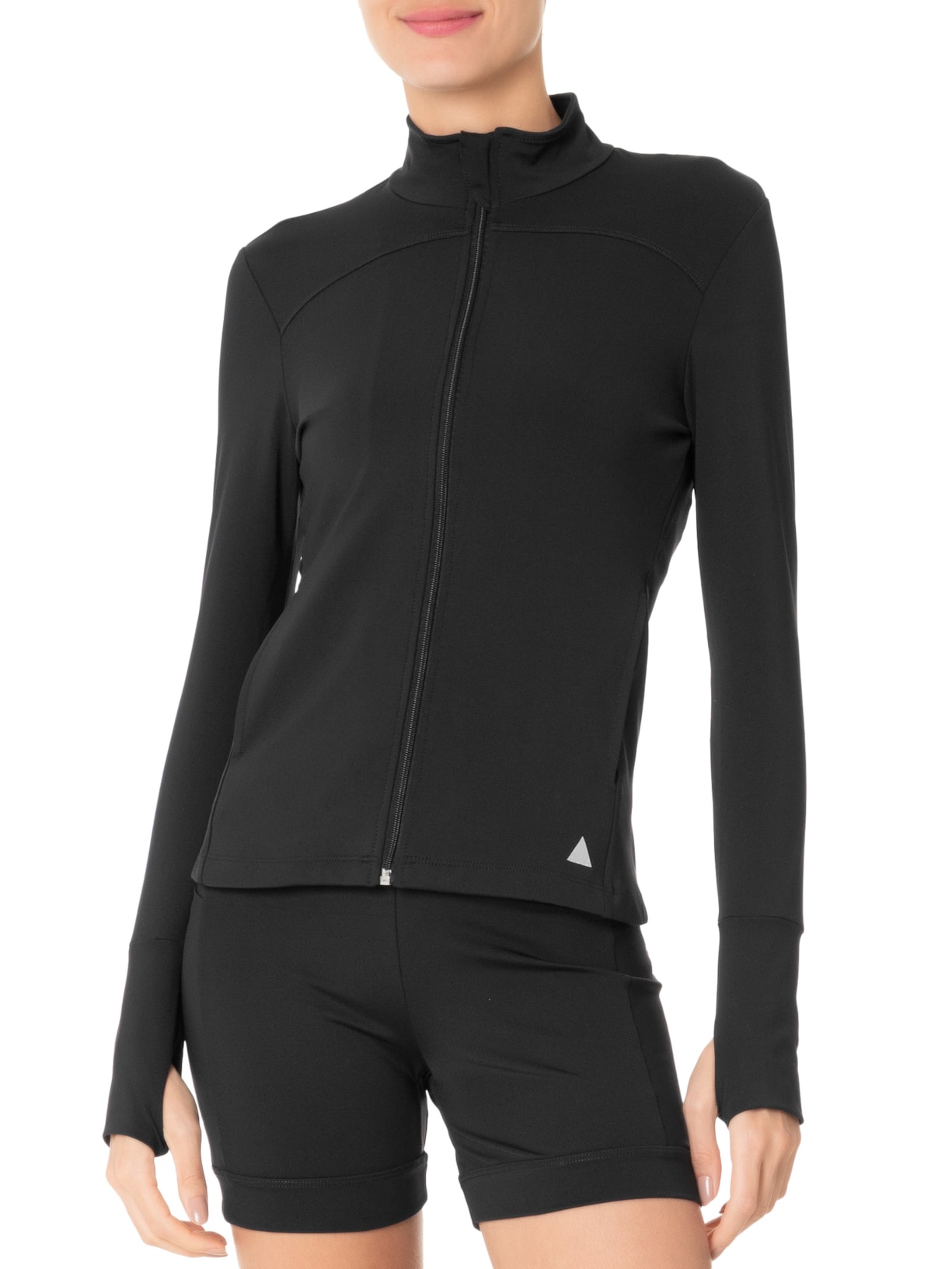 Jaqueta Feminina Slim Basic Perene Opção Preto Lauf
