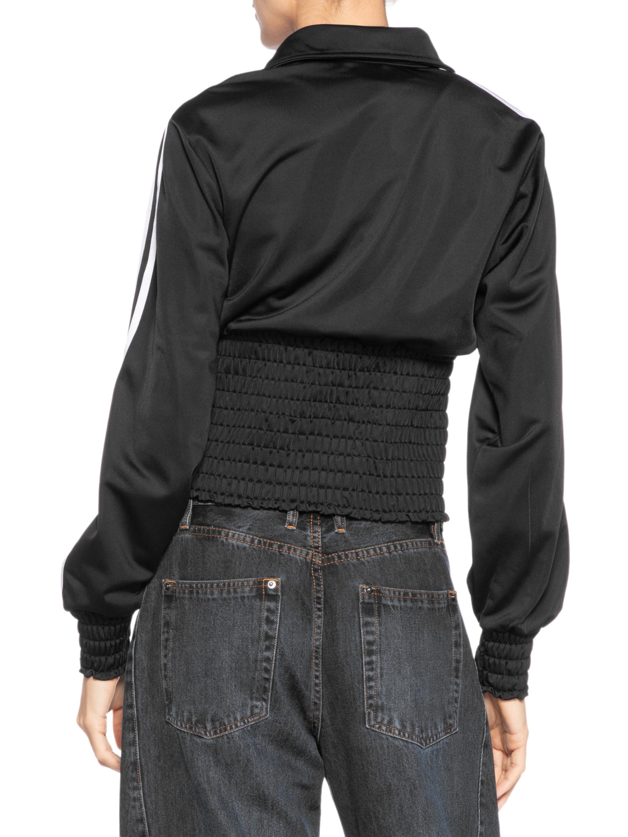 Jaqueta Feminina Smocked Firebird Tt Preto Adidas Originals