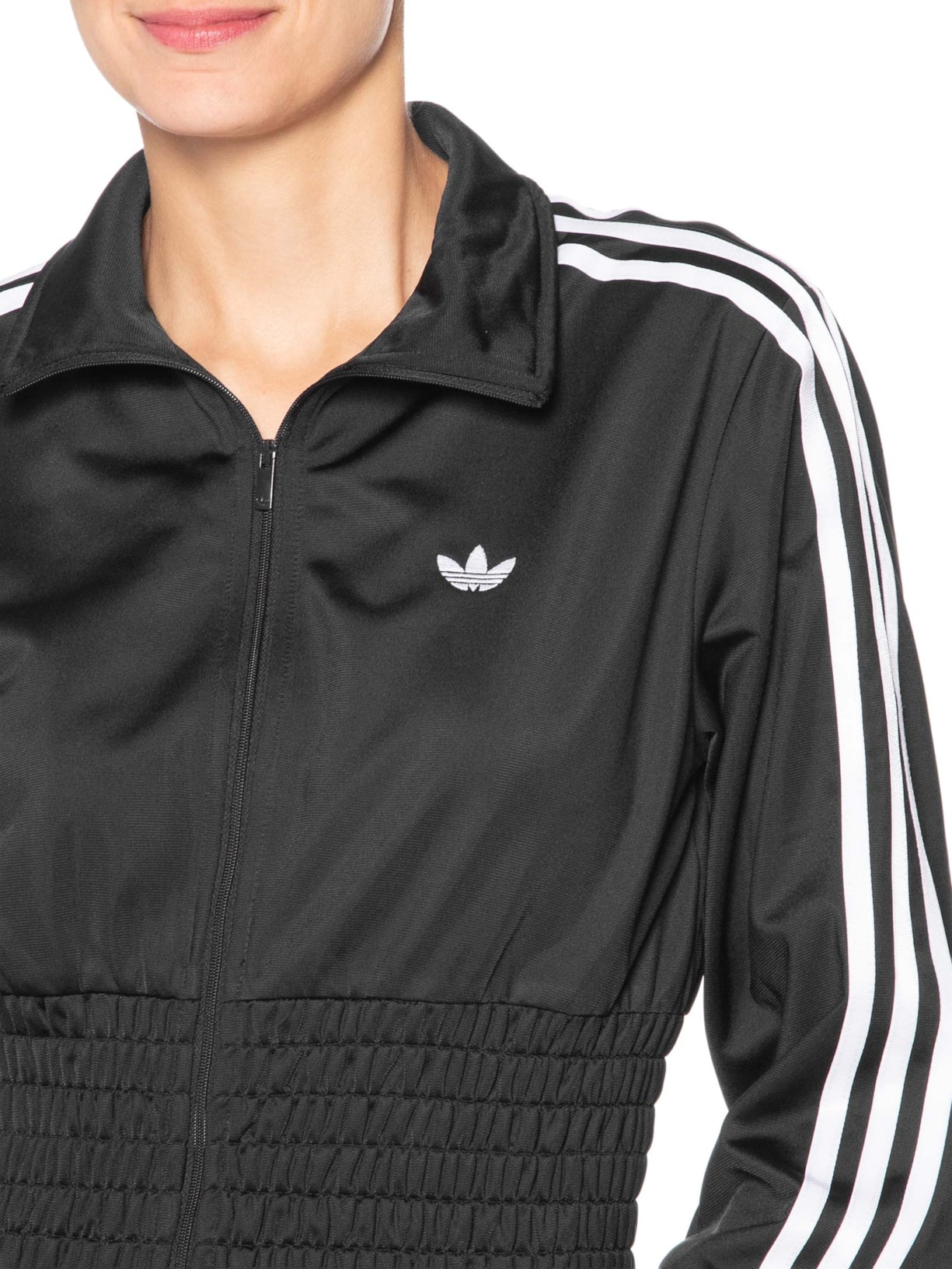 Jaqueta Feminina Smocked Firebird Tt Preto Adidas Originals