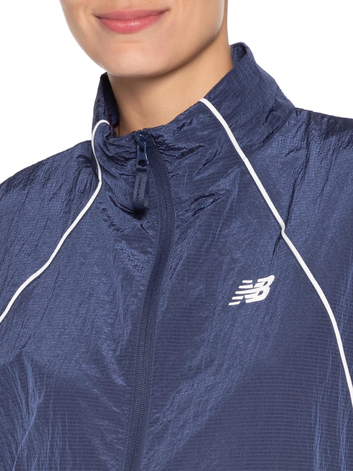 Jaqueta Feminina Sport Legacy Woven Azul New Balance