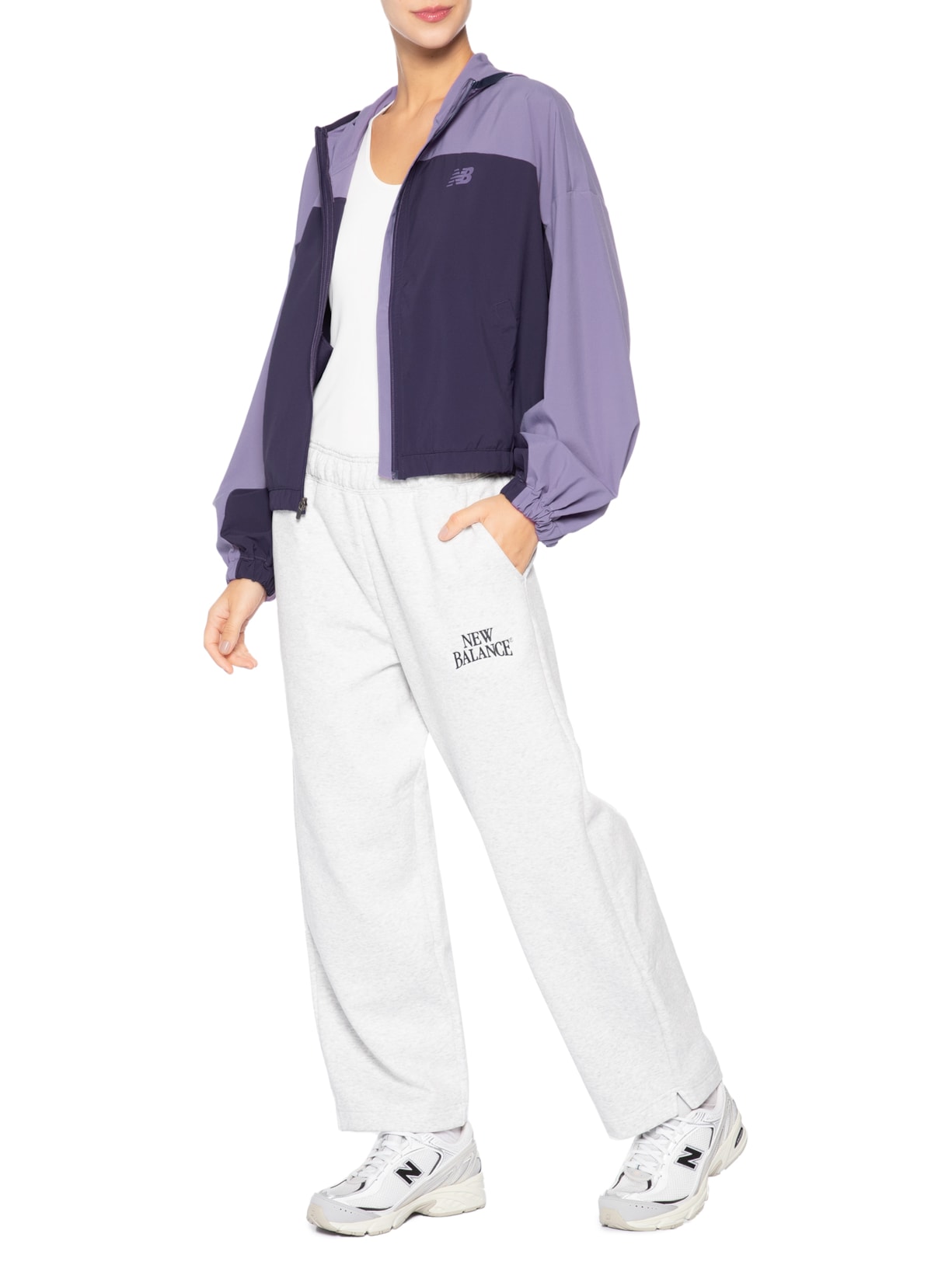 Jaqueta Feminina Sport Woven Roxo New Balance