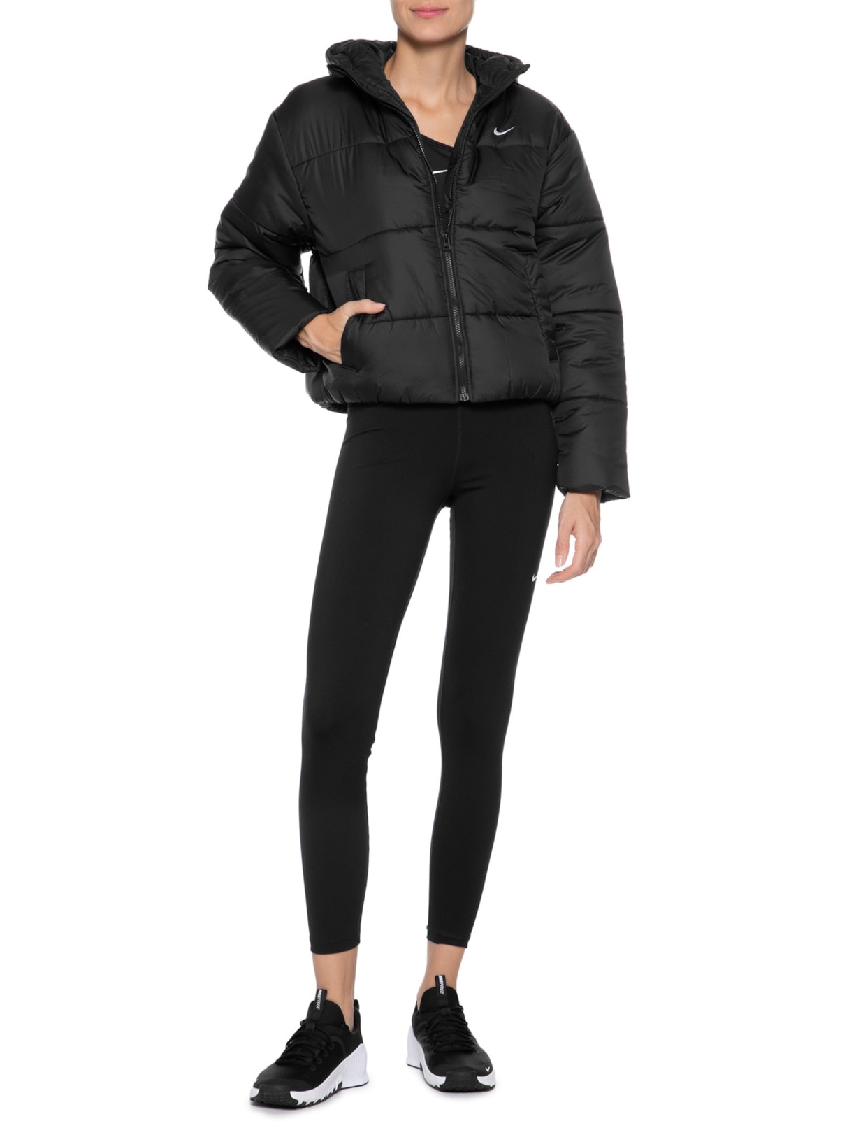 Jaqueta Feminina Sportswear Puffer Preto Nike