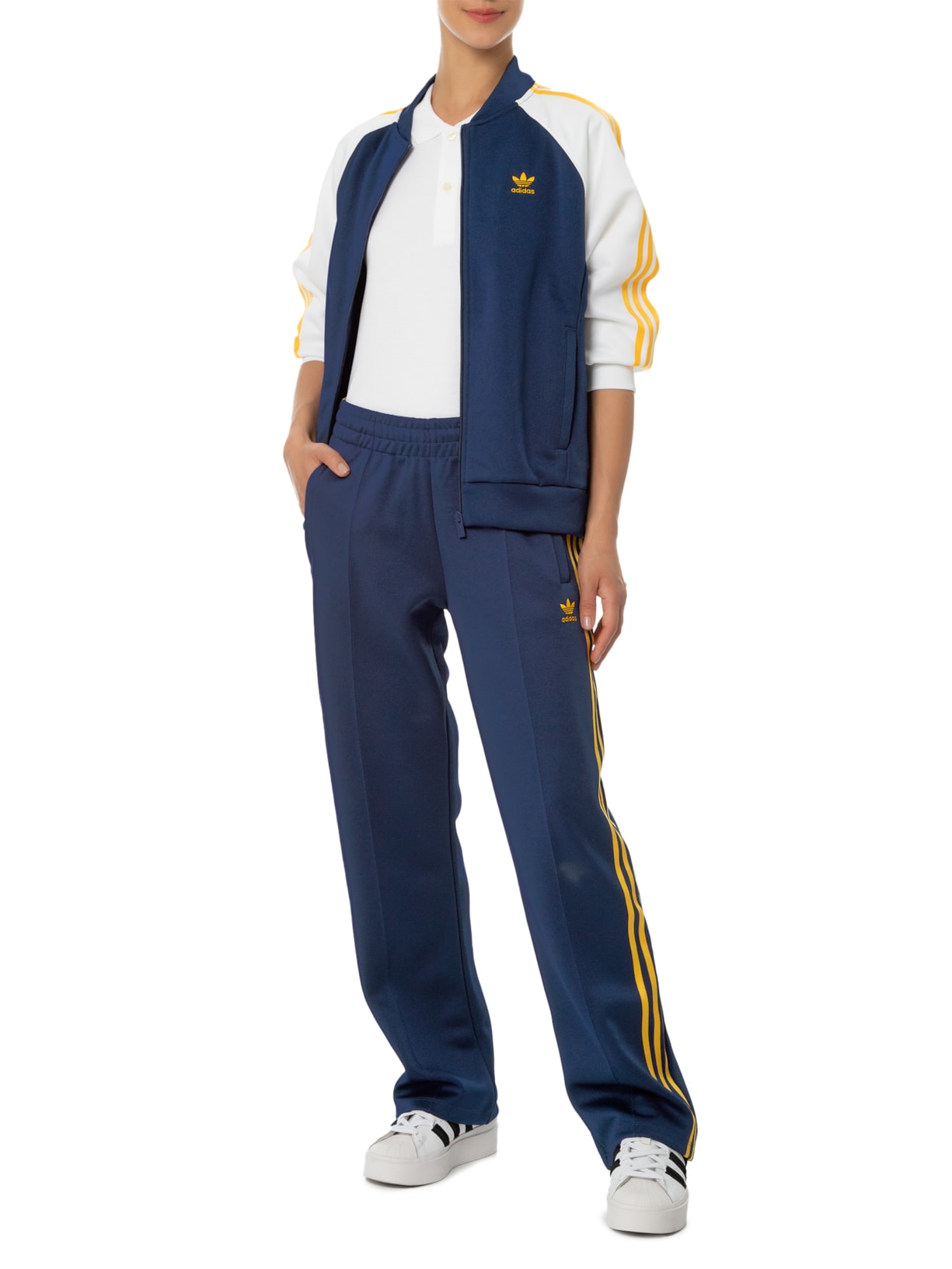 Jaqueta Feminina Sst Azul Adidas Originals