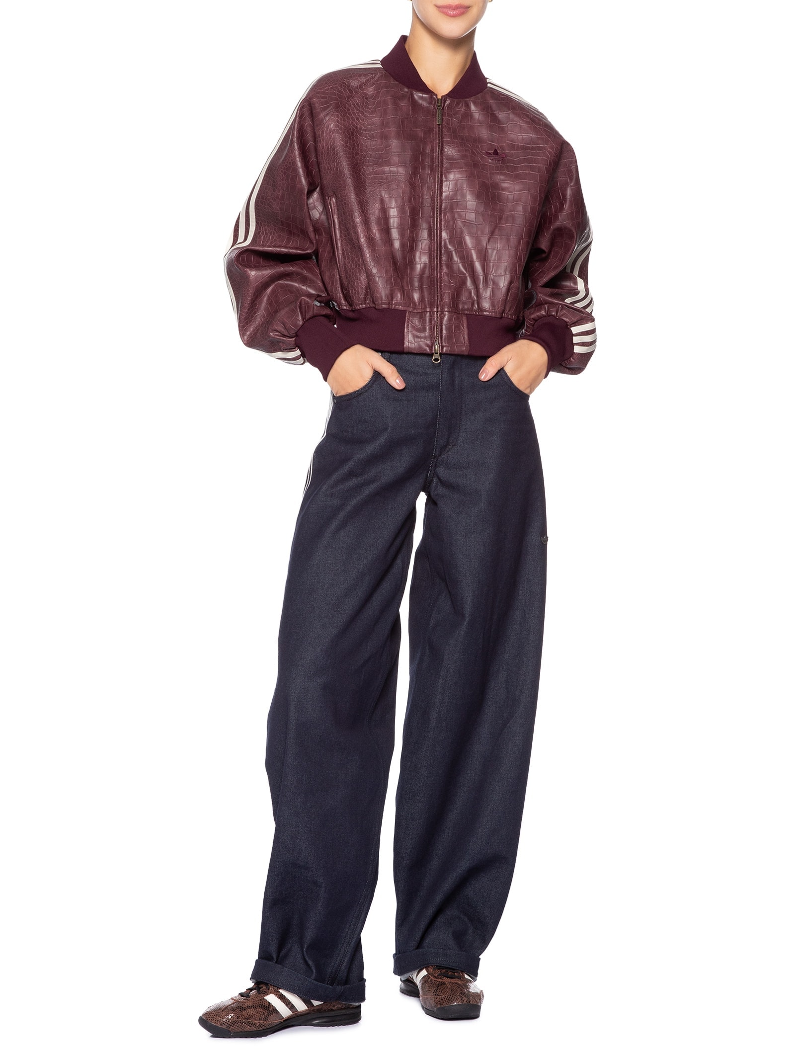 Jaqueta Feminina SST Pleather - Marrom - Adidas Originals