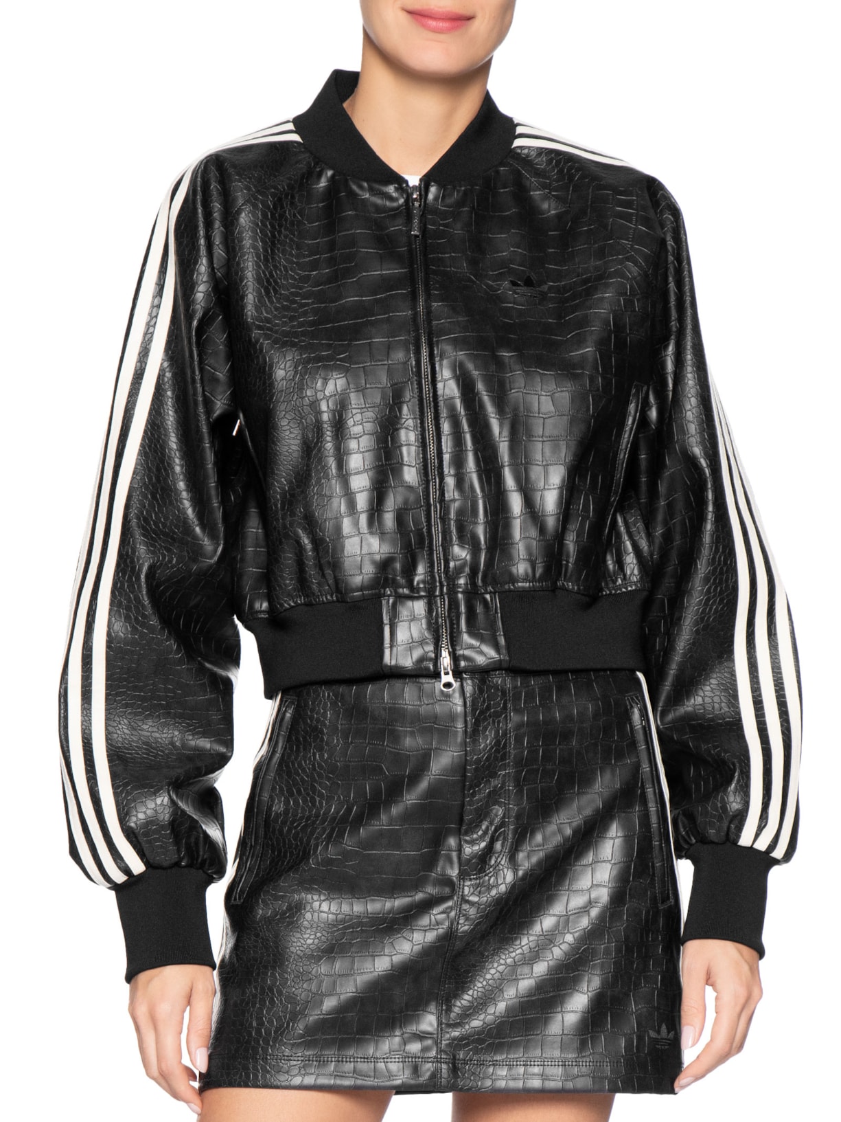 Jaqueta Feminina SST Pleather Preto Adidas Originals