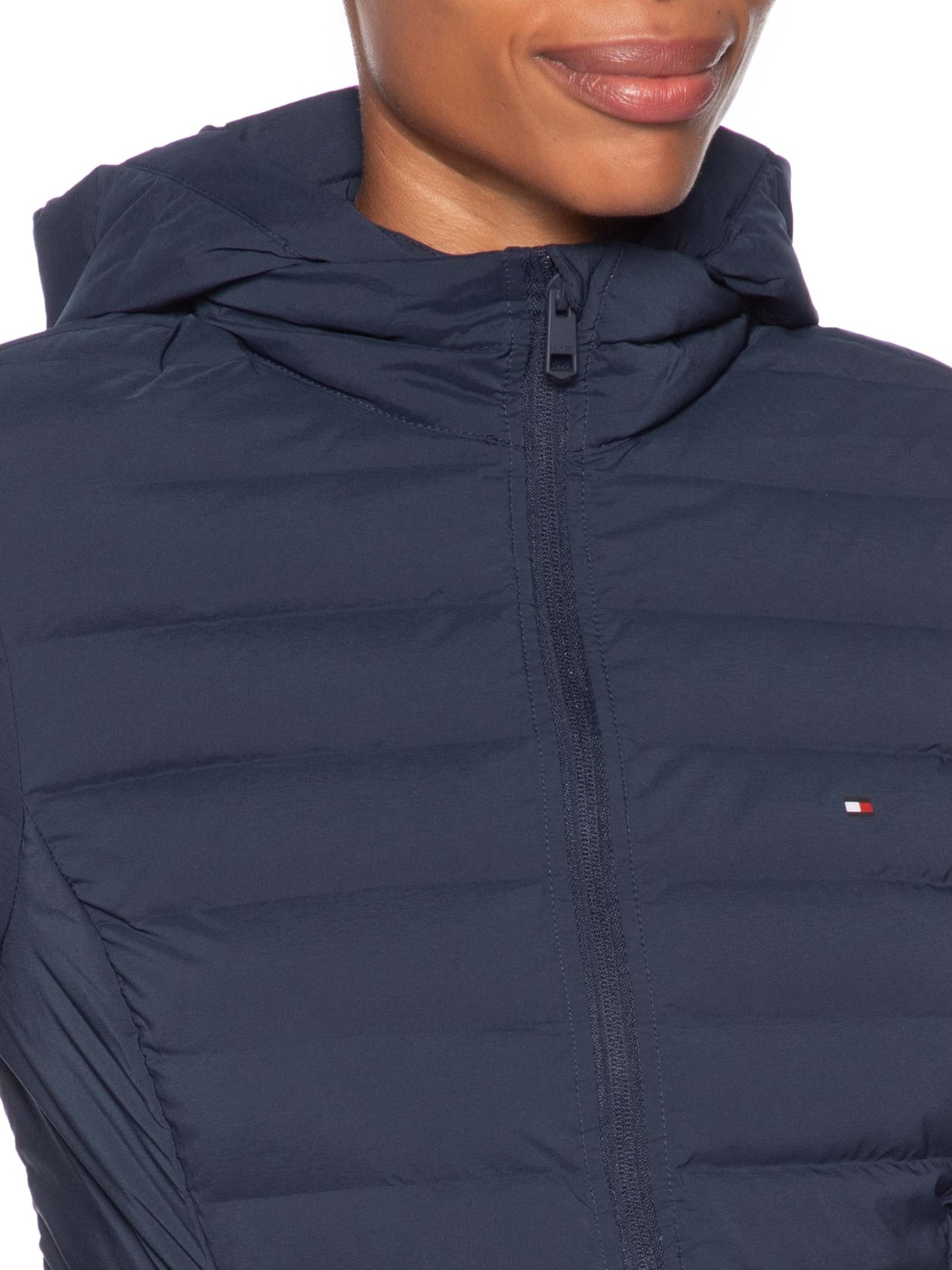 Jaqueta Feminina Stretch Nylon LW Down Azul Tommy Hilfiger