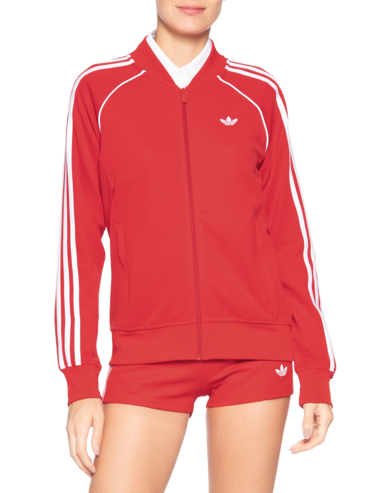 Jaqueta Feminina  Superstar Track Top Vermelho Adidas Originals