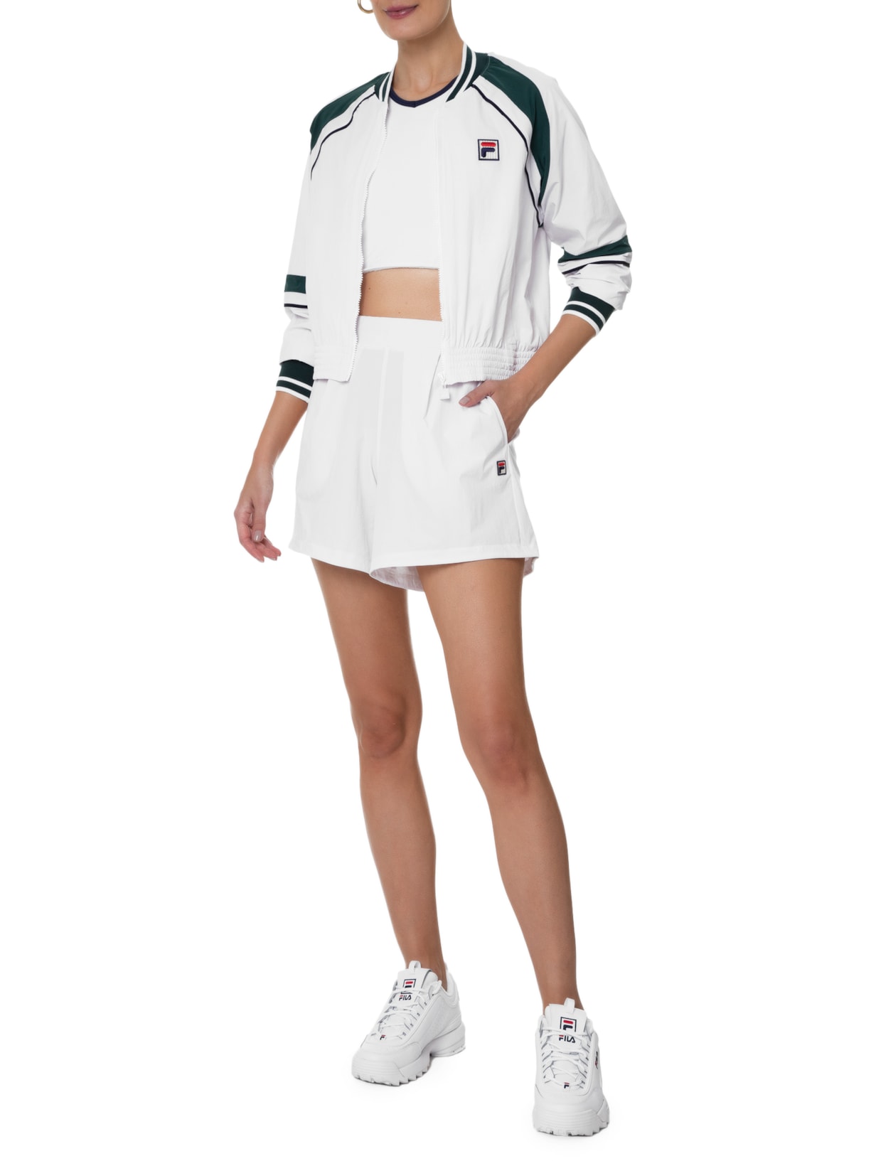 Jaqueta Feminina Tennis Club Branco Fila